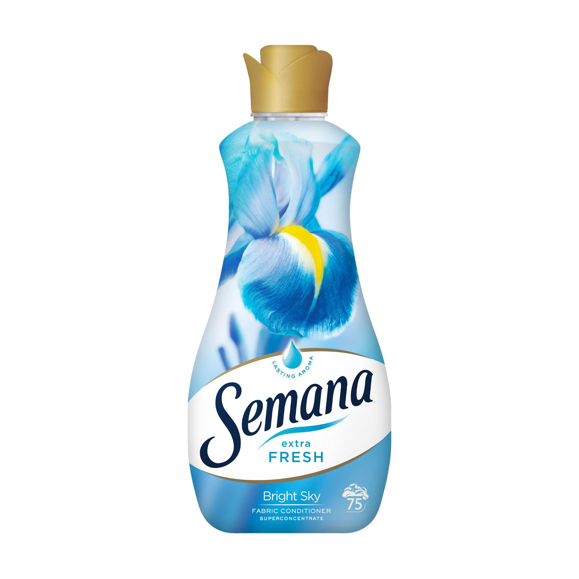 

Кондиціонер для білизни Semana Extra Fresh Bright Sky, 75 циклів прання, 1.5 л