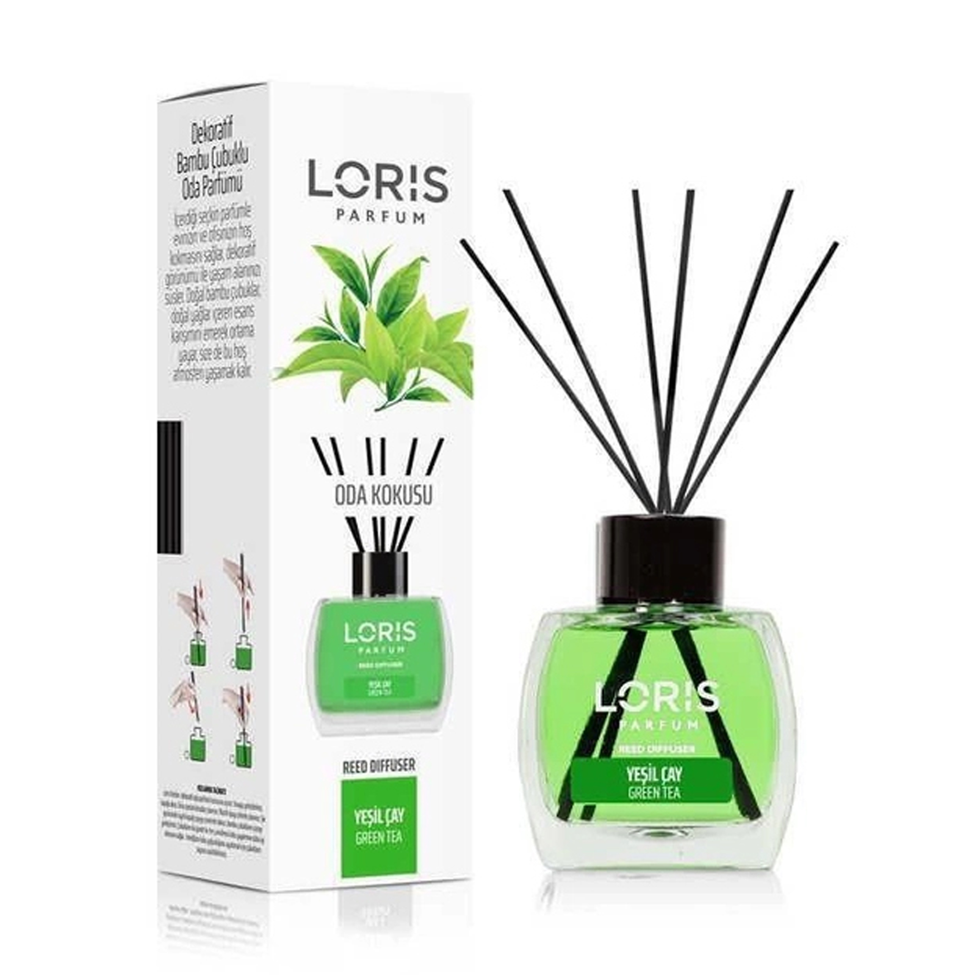 

Уцінка! Аромадифузор Loris Parfum Reed Diffuser Зелений чай, 120 мл