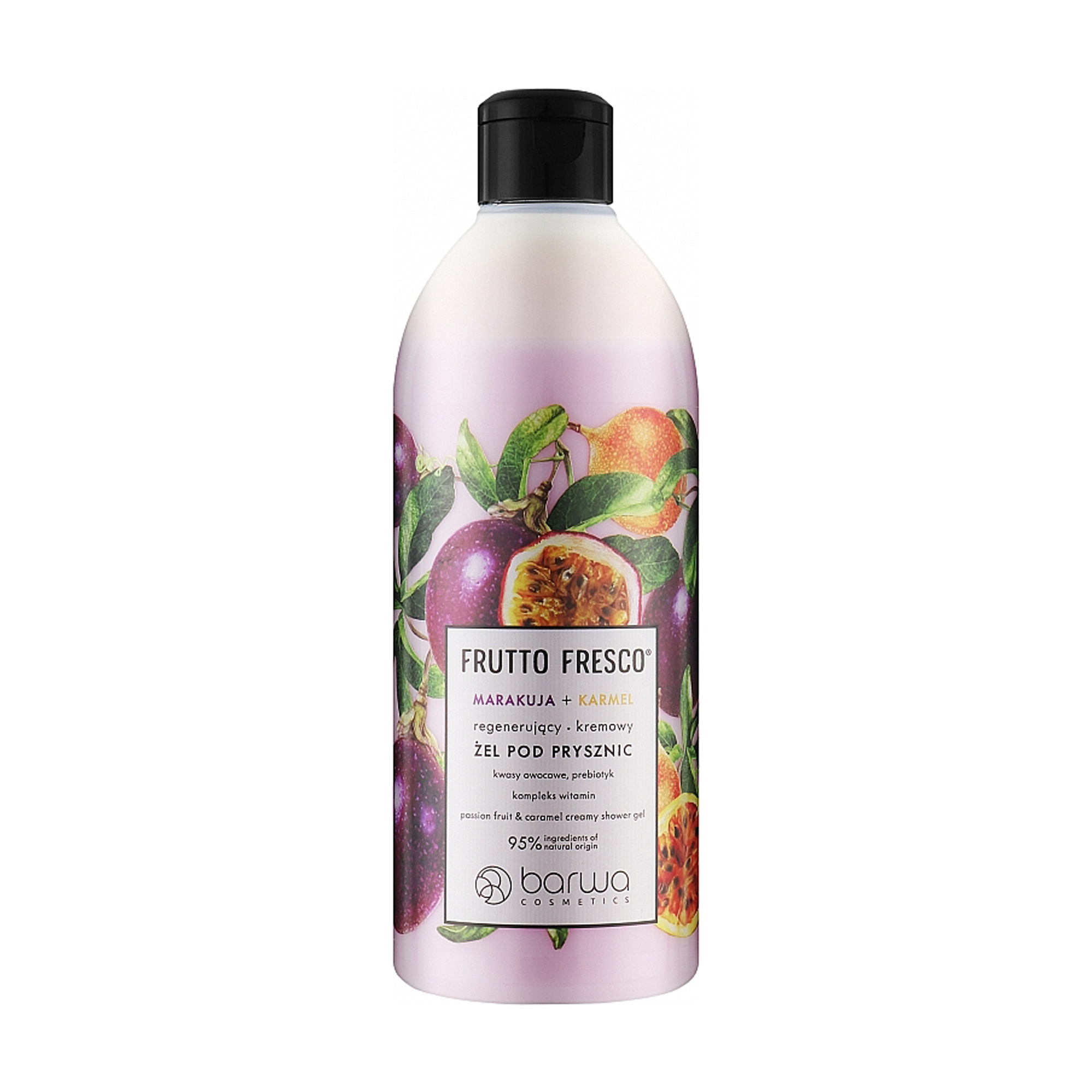 

Відновлювальний гель для душу Barwa Cosmetics Frutto Fresco Creamy Shower Gel Маракуйя та карамель, 480 мл