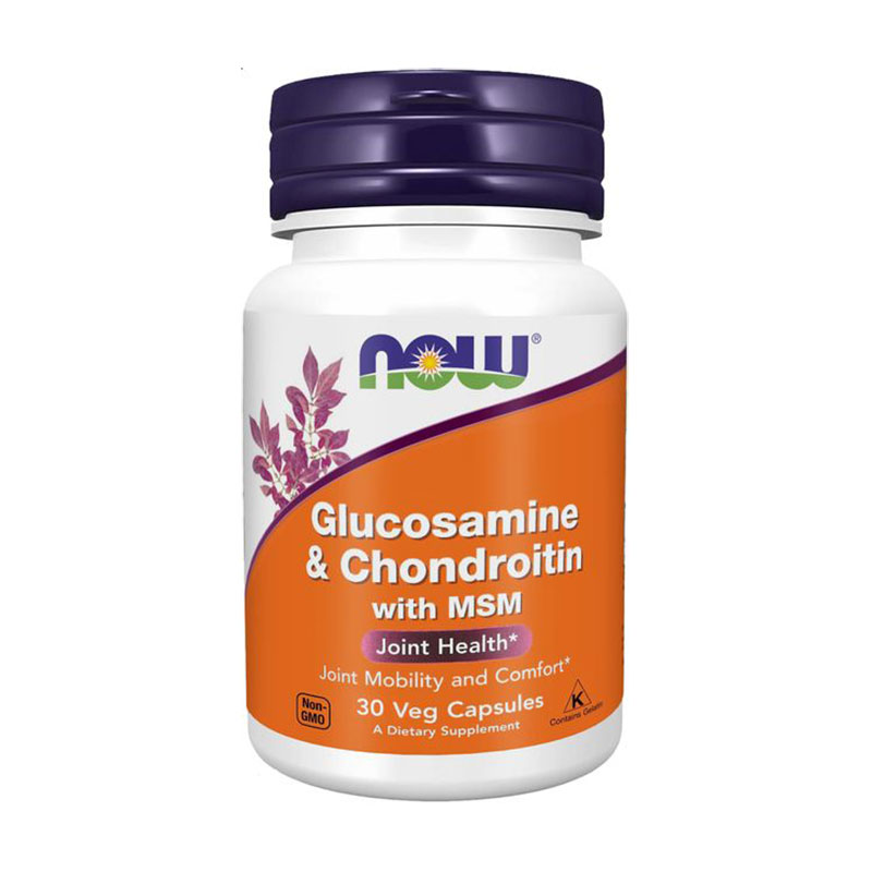 

Глюкозамін та хондроїтин із МСМ NOW foods Glucosamine & Chondroitin with MSM, 30 капсул