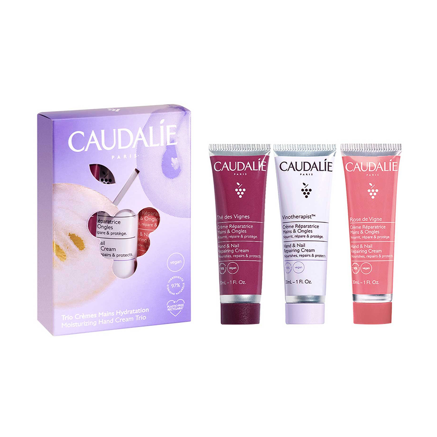 

Набір кремів для рук Caudalie (Vinotherapist, 30 мл + Rose Des Vignes, 30 мл + The Des Vignes, 30 мл)