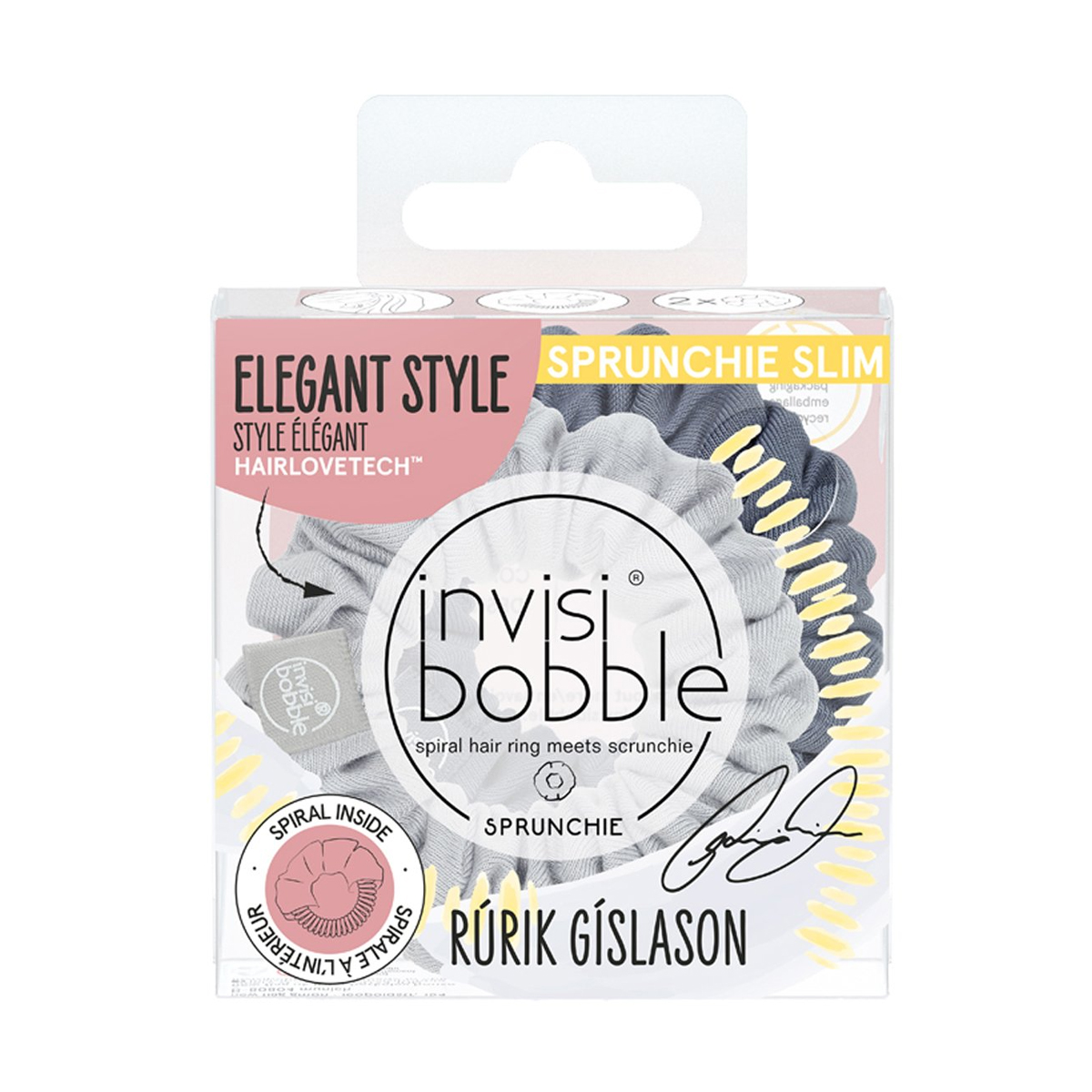 

Резинка-браслет для волосся Invisibobble Sprunchie Slim Rurik Gislason Feeling Greyt, 2 шт