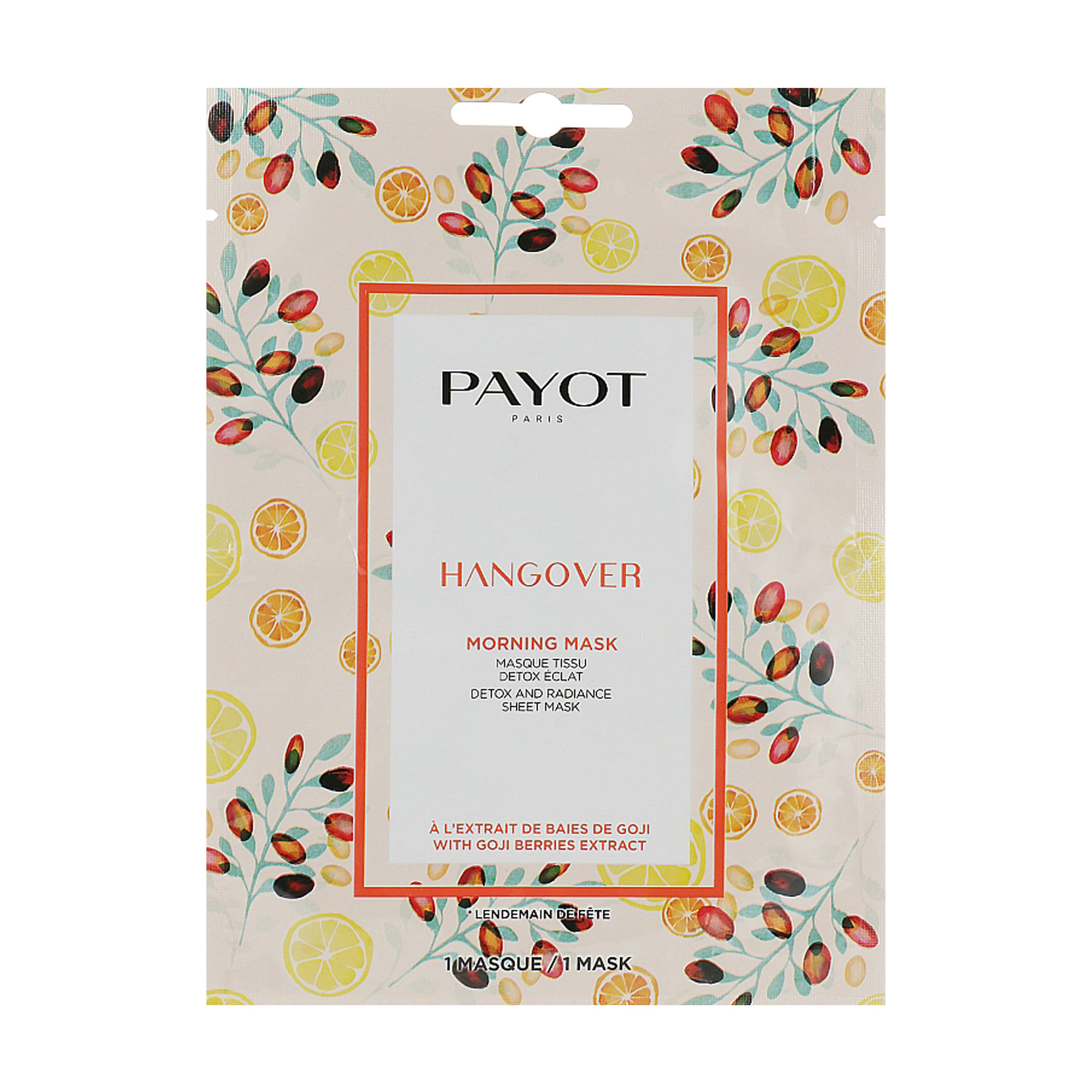 

Тканинна маска-детокс для обличчя Payot Hangover Sheet Mask, 1 шт