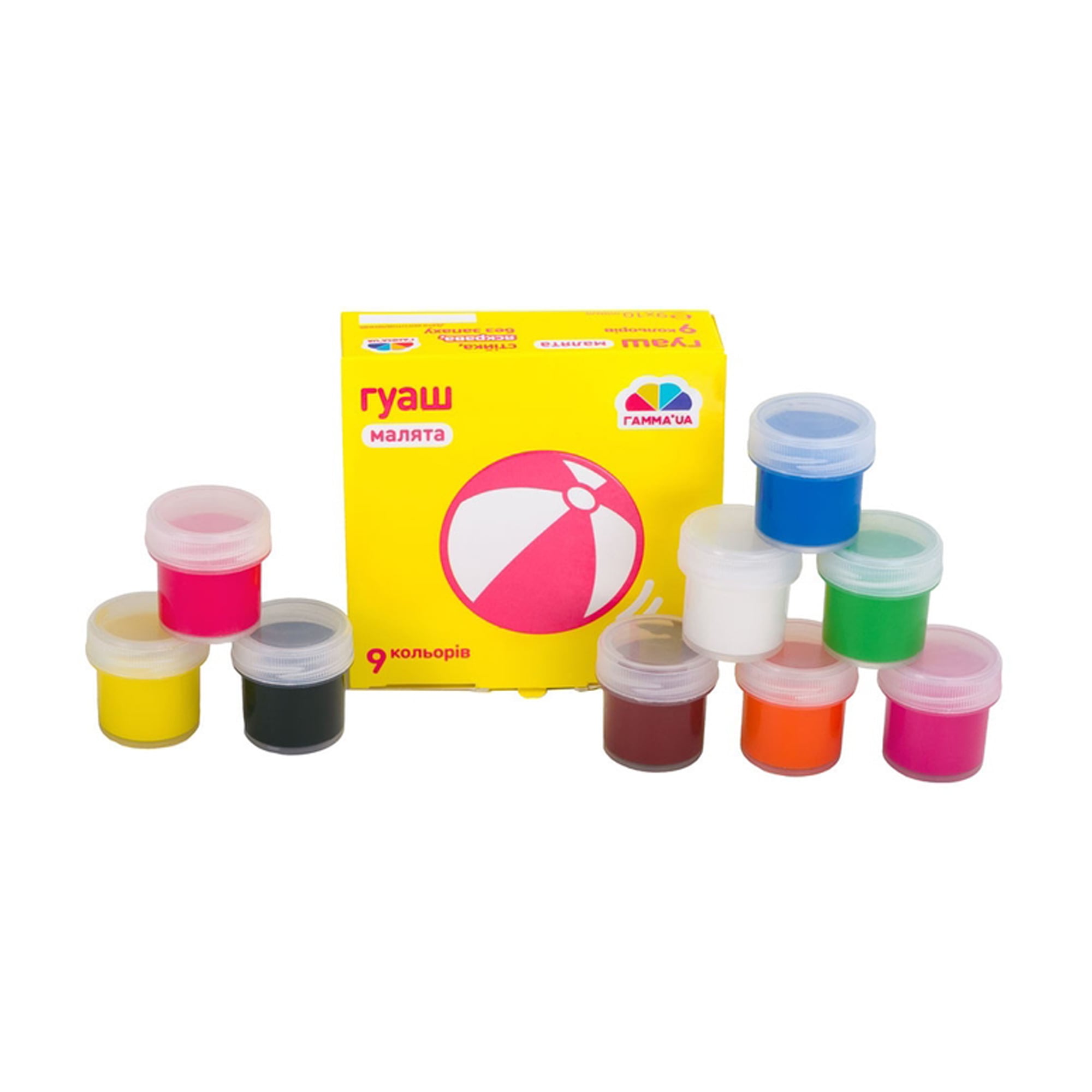 

Гуаш для малювання ГАММА'UA Малята, 9*10 мл