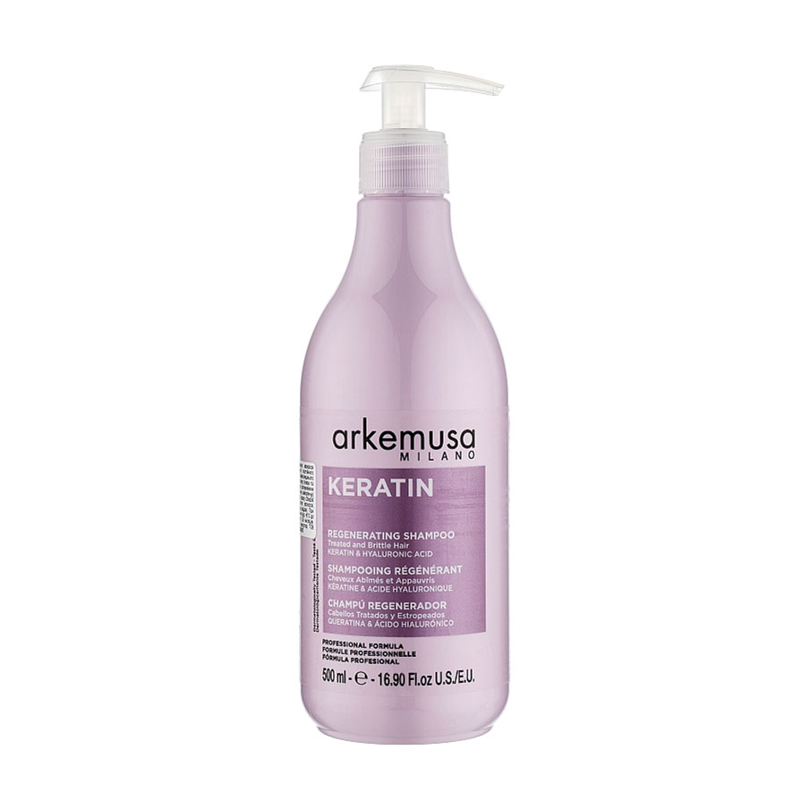 

Уцінка! Відновлювальний шампунь для ламкого волосся Arkemusa Keratin Shampoo з кератином, 500 мл