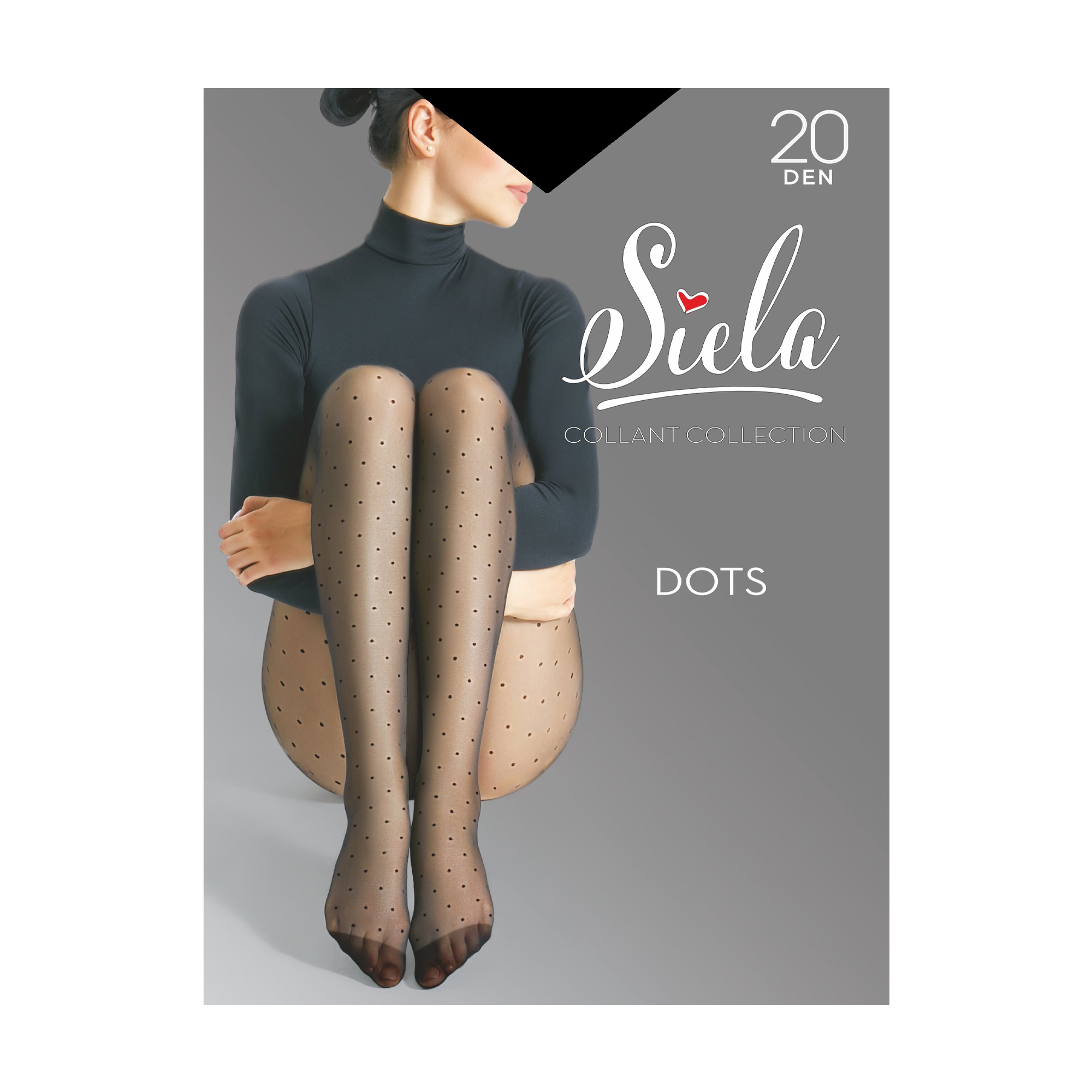 

Колготки жіночі Siela Dots без шортиків, 20 DEN, Nero, розмір 2
