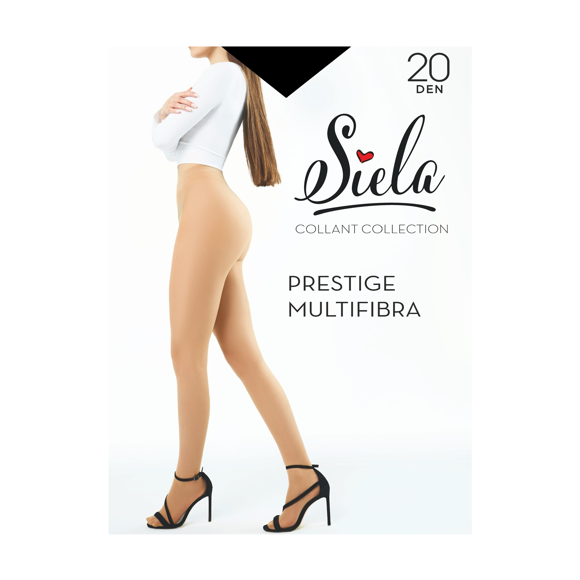 

Колготки жіночі Siela Prestige Multifibra, 20 DEN, Nero, розмір 2