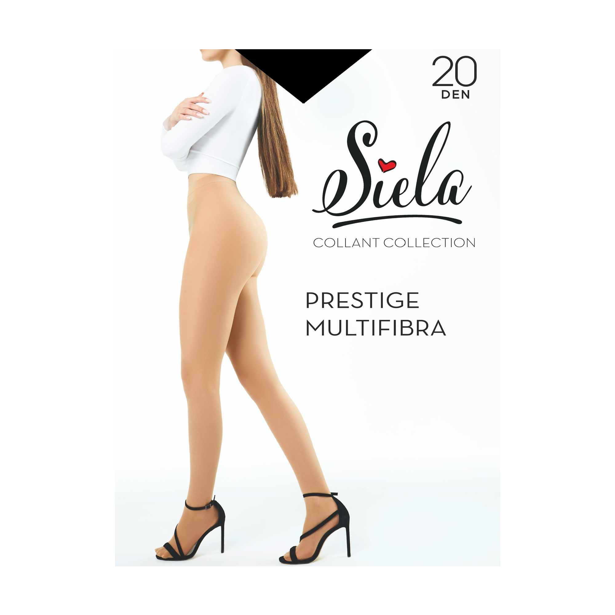 

Колготки жіночі Siela Prestige Multifibra, 20 DEN, Nero, розмір 5