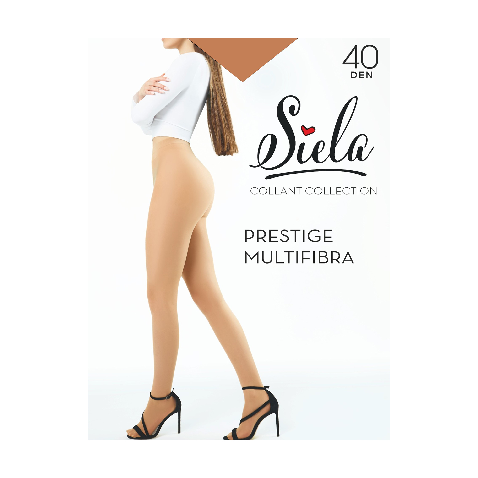 Колготки жіночі Siela Prestige Multifibra, 40 DEN, Glace, розмір 4