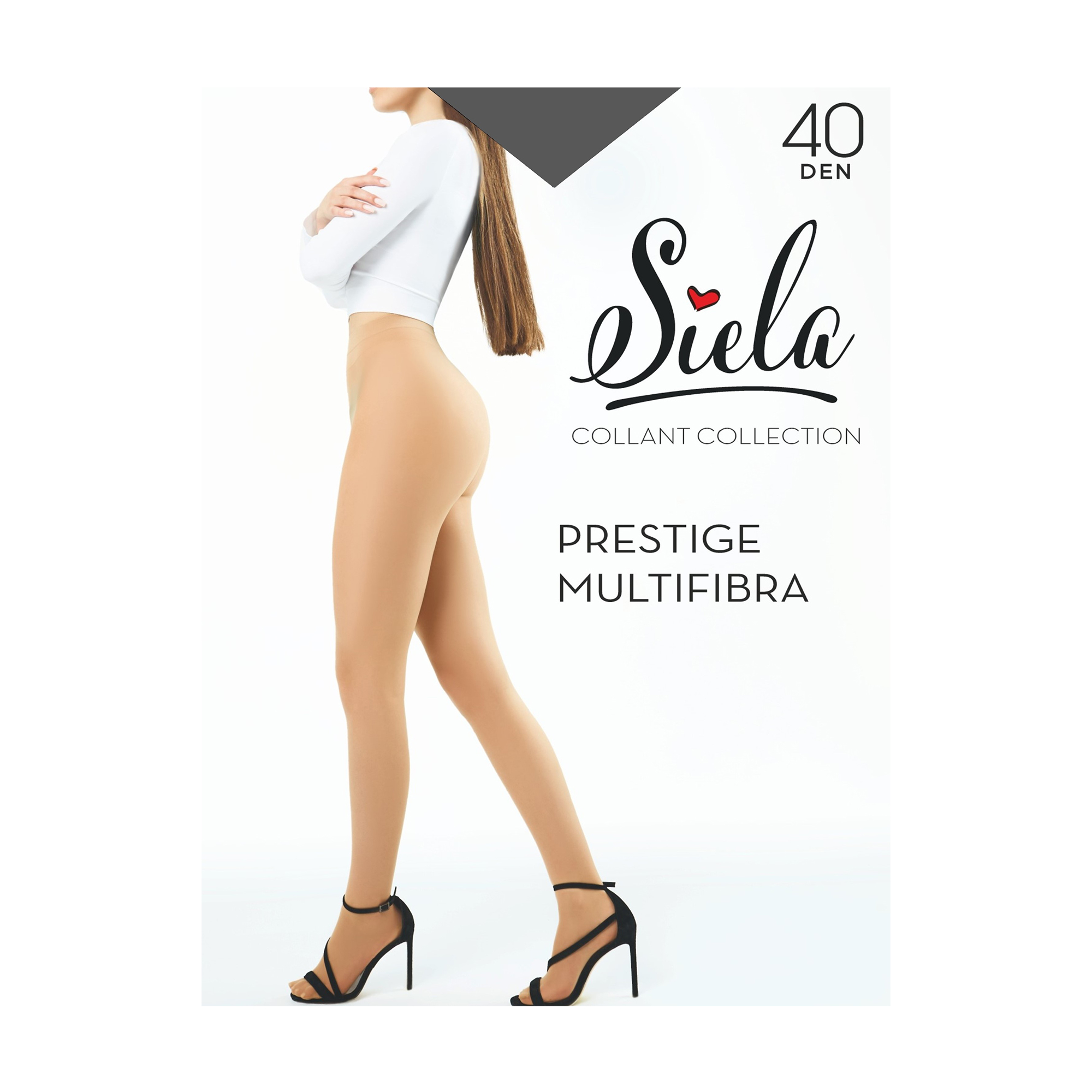 Колготки жіночі Siela Prestige Multifibra, 40 DEN, Graphite, розмір 3