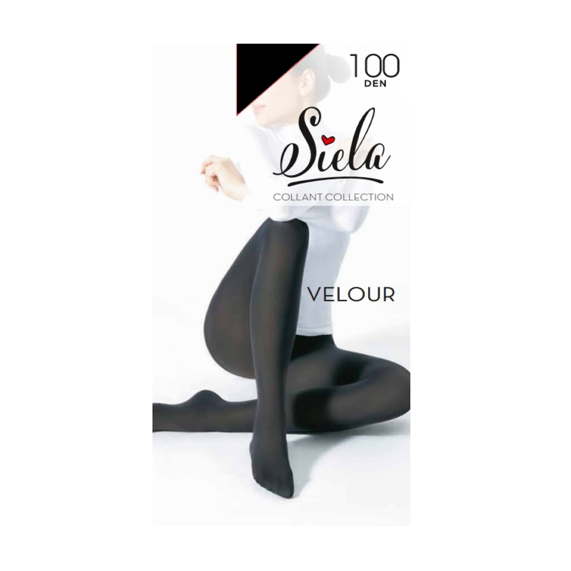 

Колготки жіночі Siela Velour, 100 DEN, Nero, розмір 3