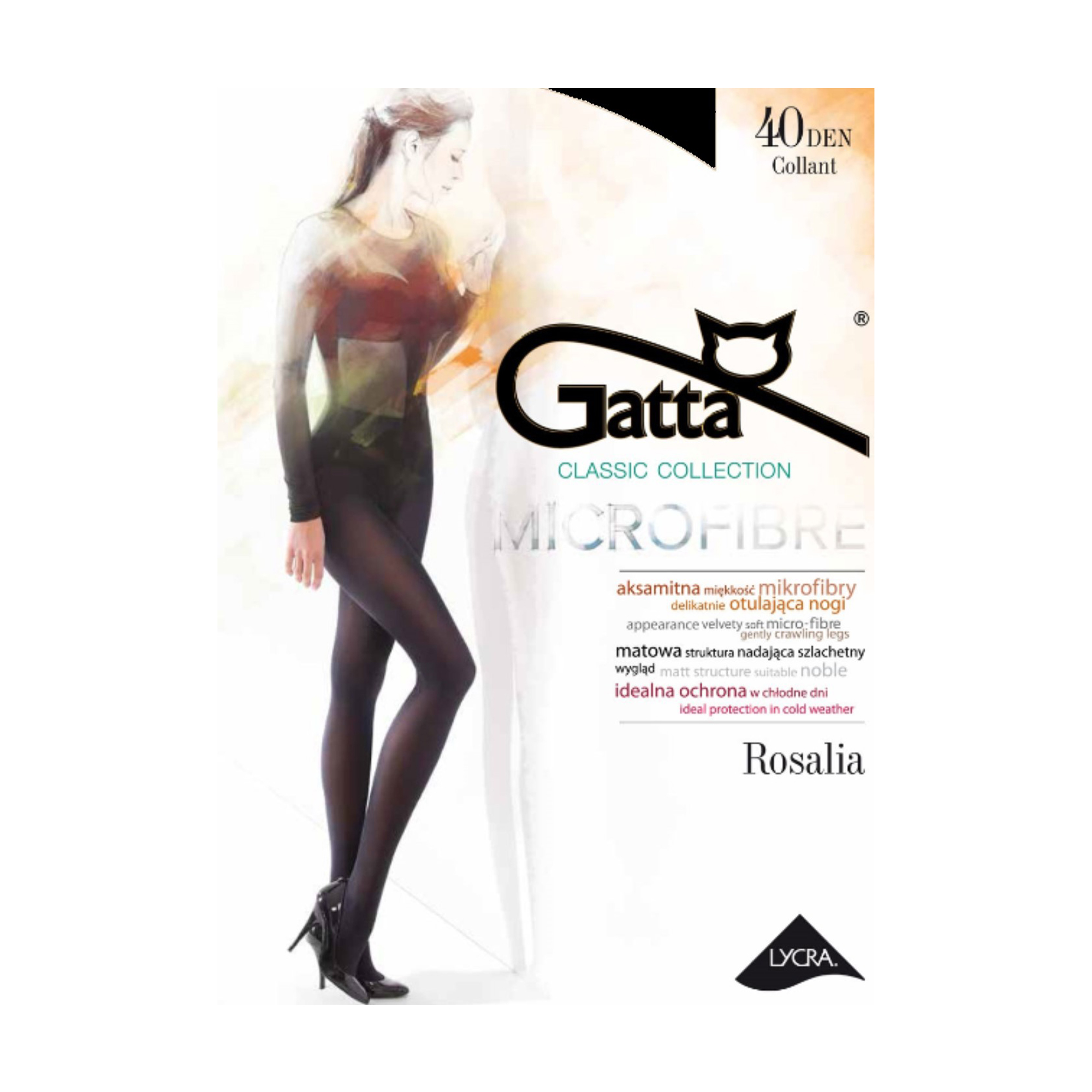 Колготки жіночі Gatta Rosalia, 40 DEN, Nero, розмір 4