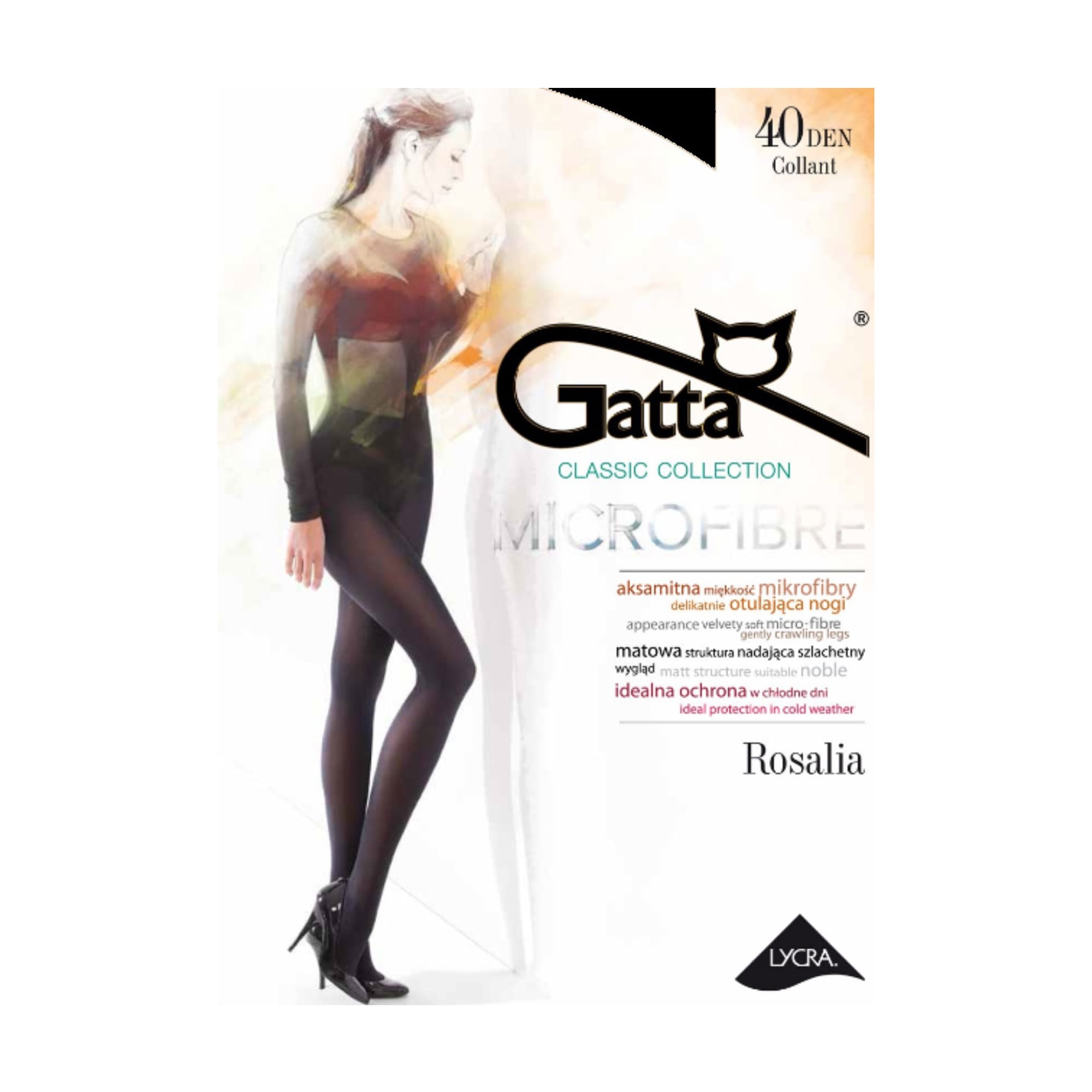 

Колготки жіночі Gatta Rosalia, 40 DEN, Nero, розмір 5