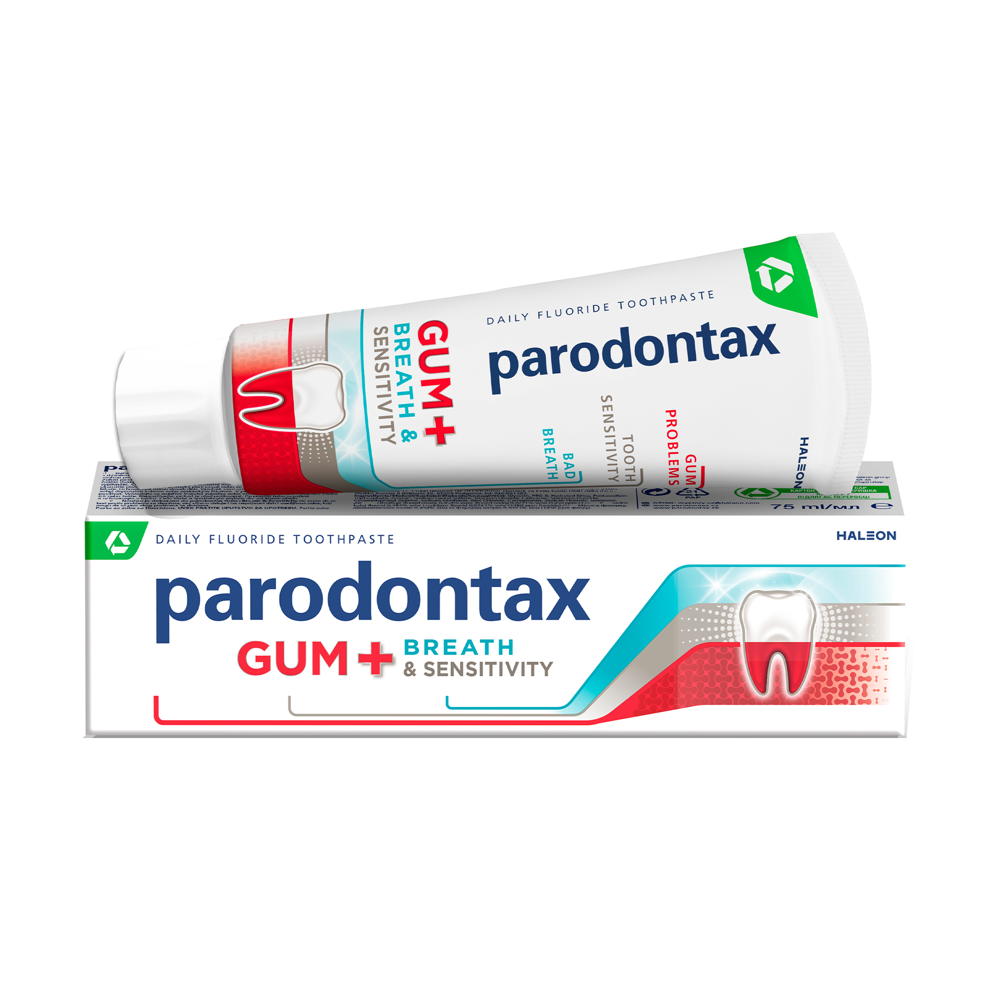 

Уцінка! Зубна паста Parodontax Захист ясен + свіжий подих і чутливість зубів, 75 мл