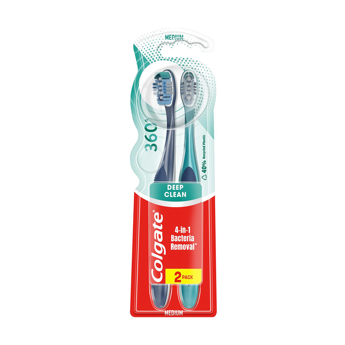 

Уцінка! Зубна щітка Colgate 360 Clean середньої жорсткості, 2 шт