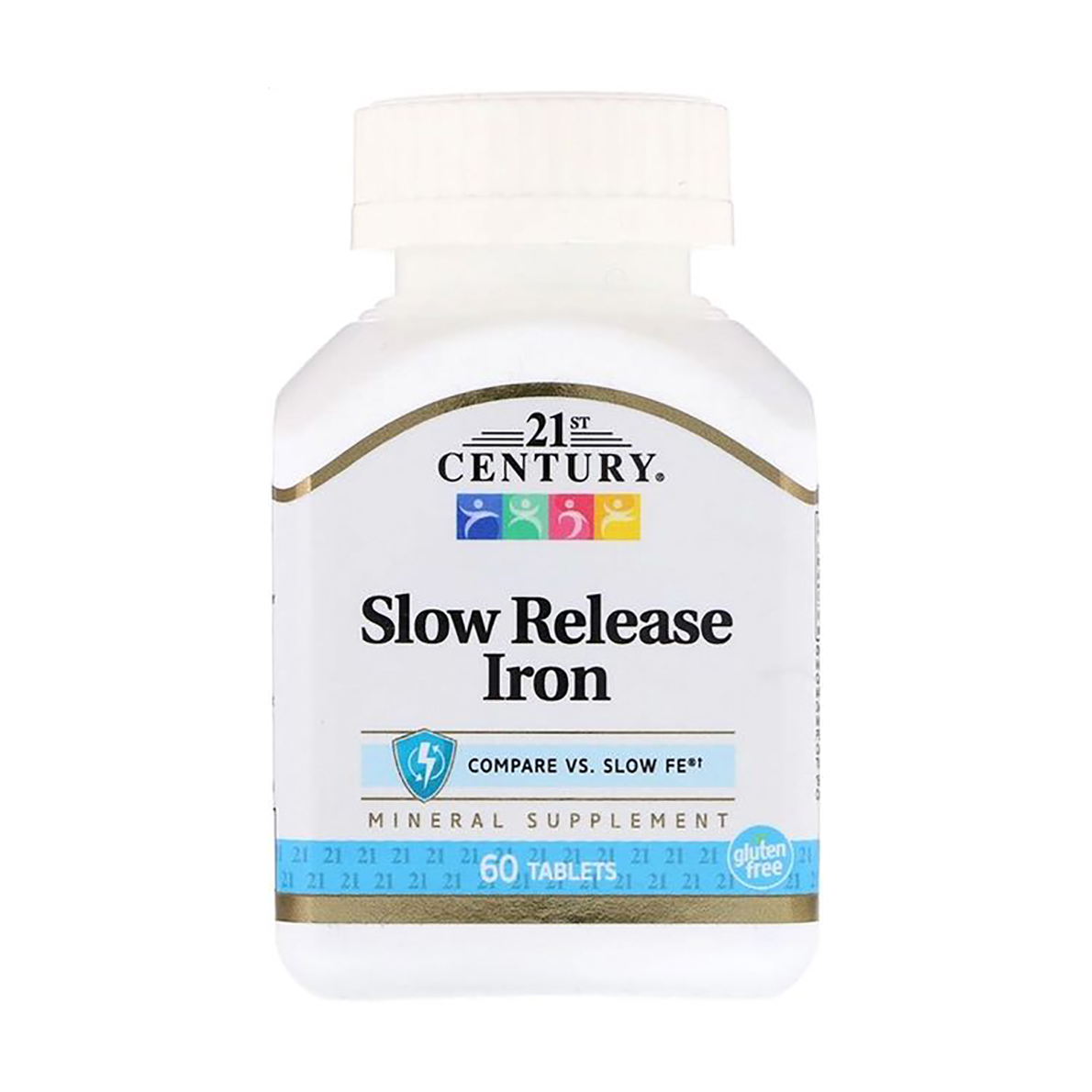 

Залізо повільного вивільнення 21st Century Slow Release Iron, 60 таблеток