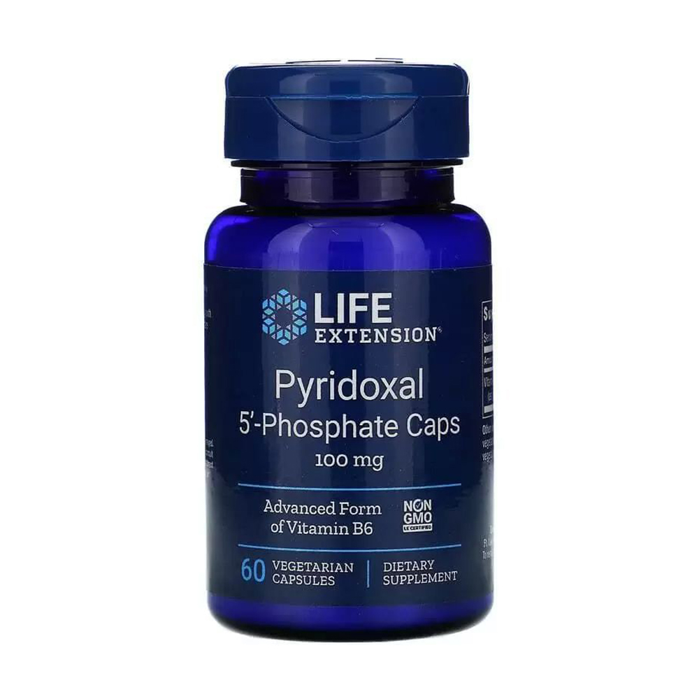 

Піридоксальфосфат Life Extension Pyridoxal 5'-Phosphate 100 мг, 60 капсул