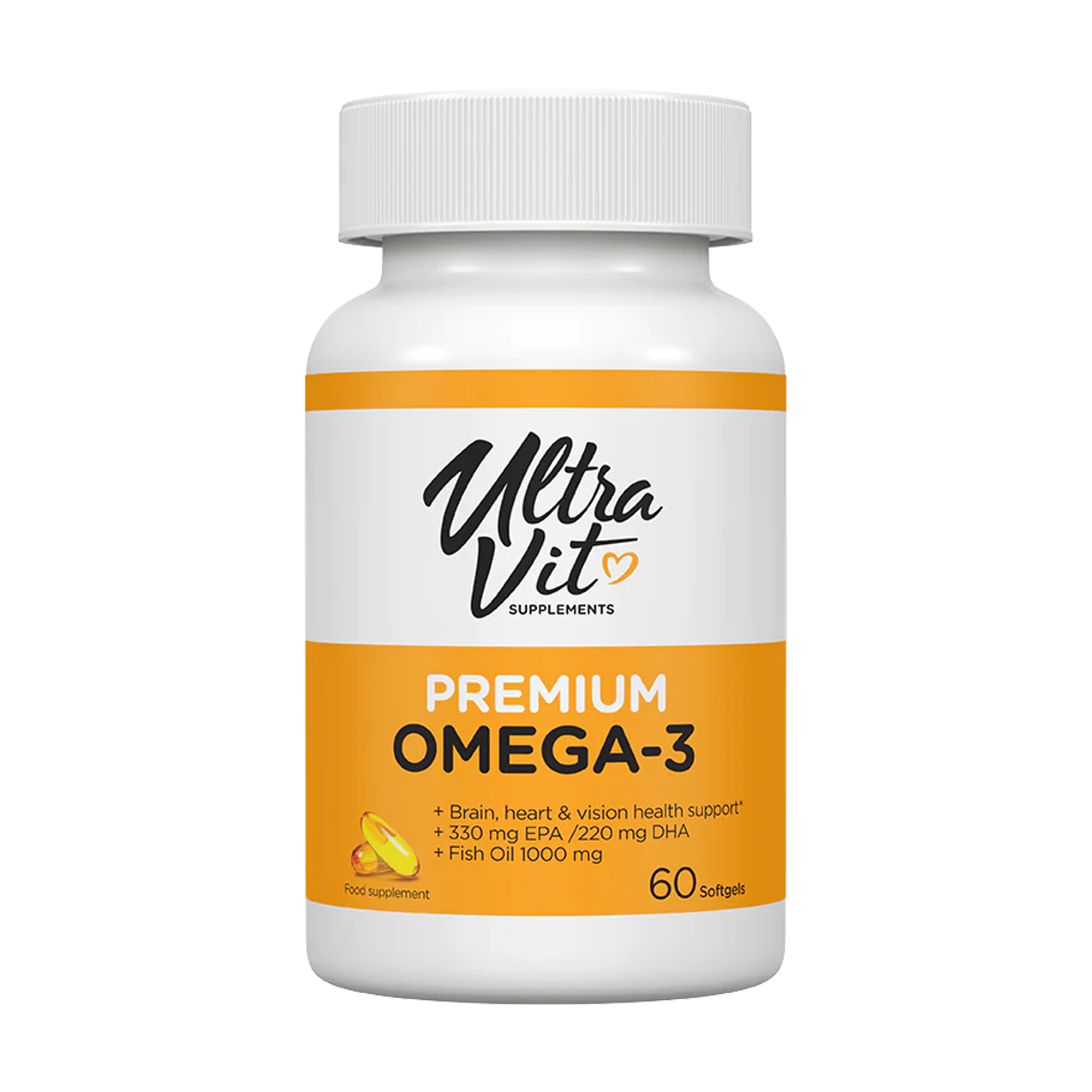

Преміум Омега-3 UltraVit Premium Omega-3, 60 желатинових капсул