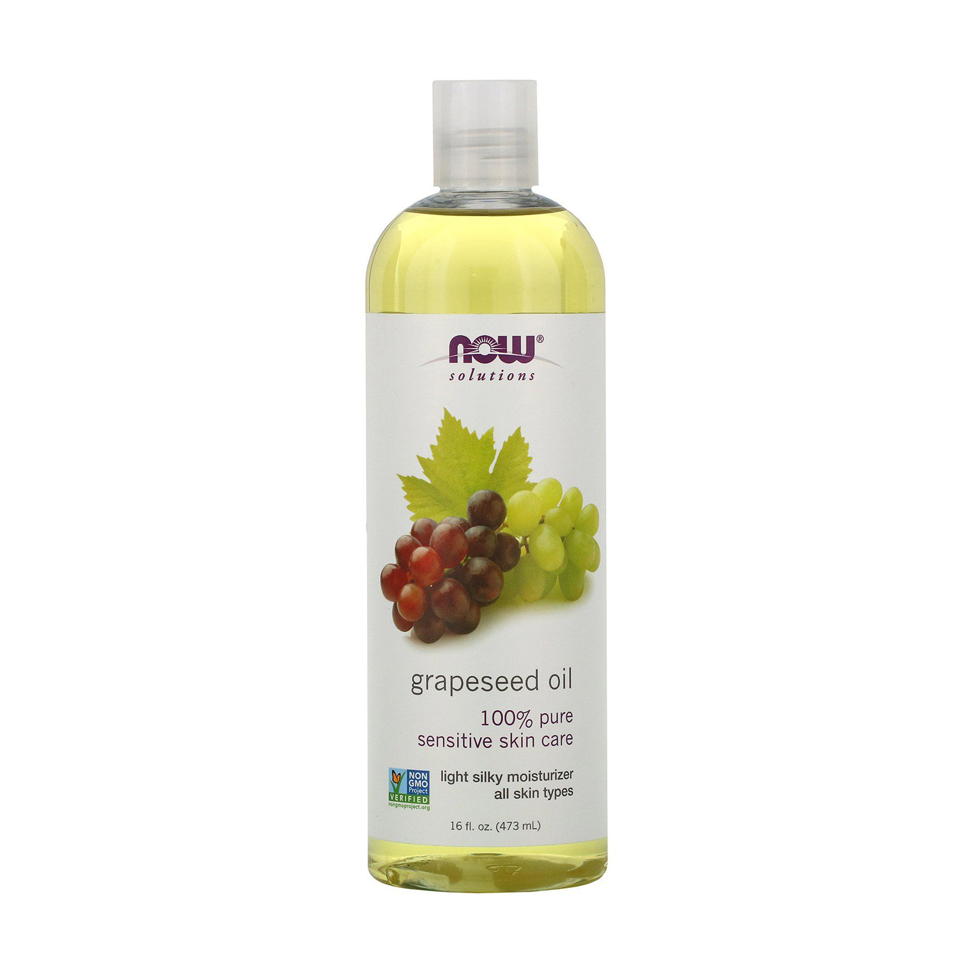 

Косметична олія для обличчя та тіла NOW foods Grapeseed Oil виноградних кісточок, 473 мл