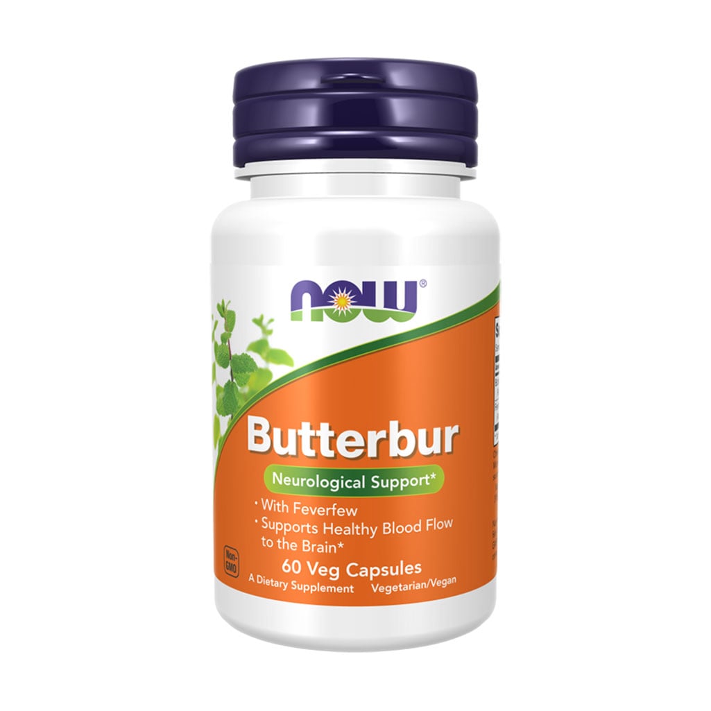 

Білокопитник NOW foods Butterbur, 60 капсул