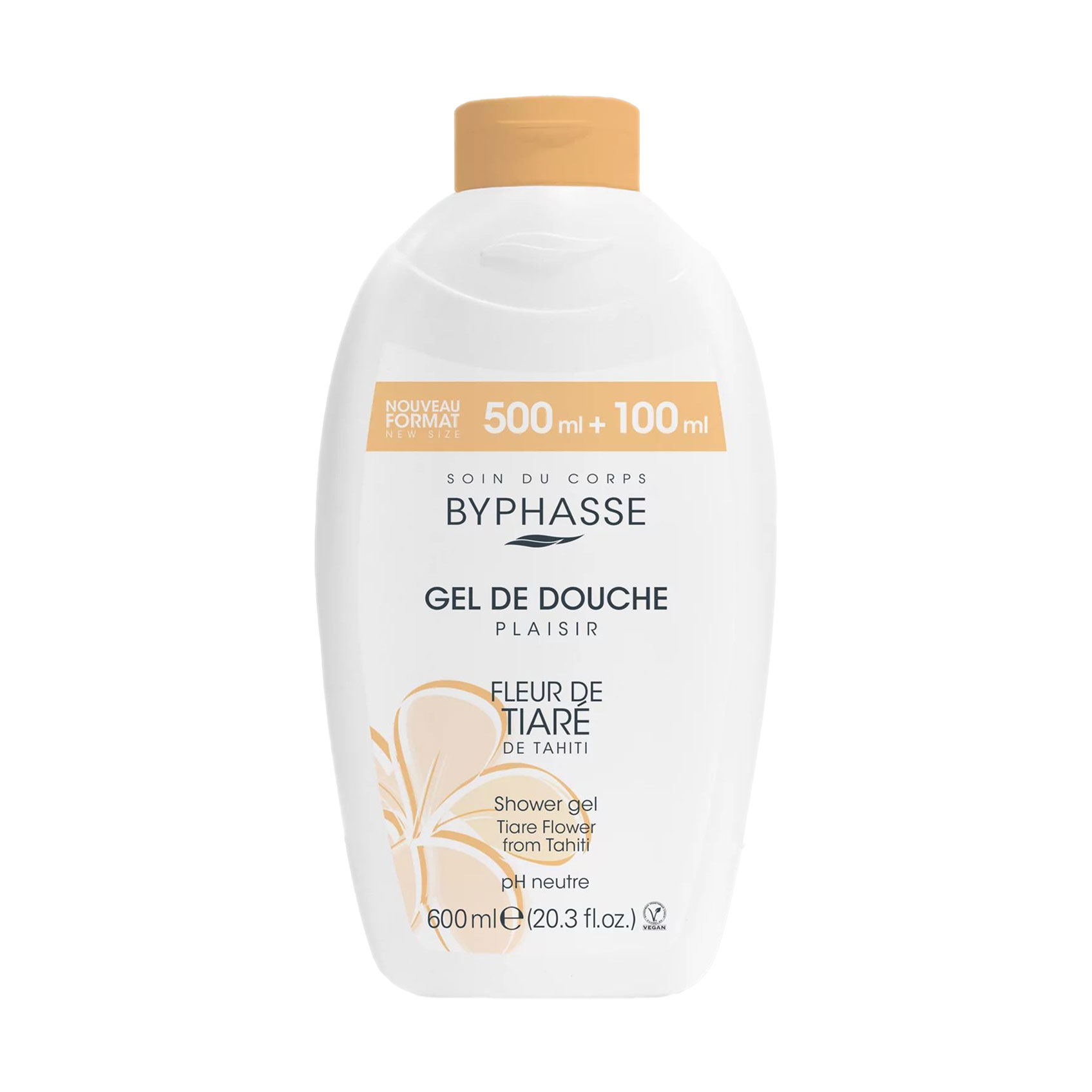 Гель для душу Byphasse Plaisir Shower Gel Квіти тіаре, 600 мл