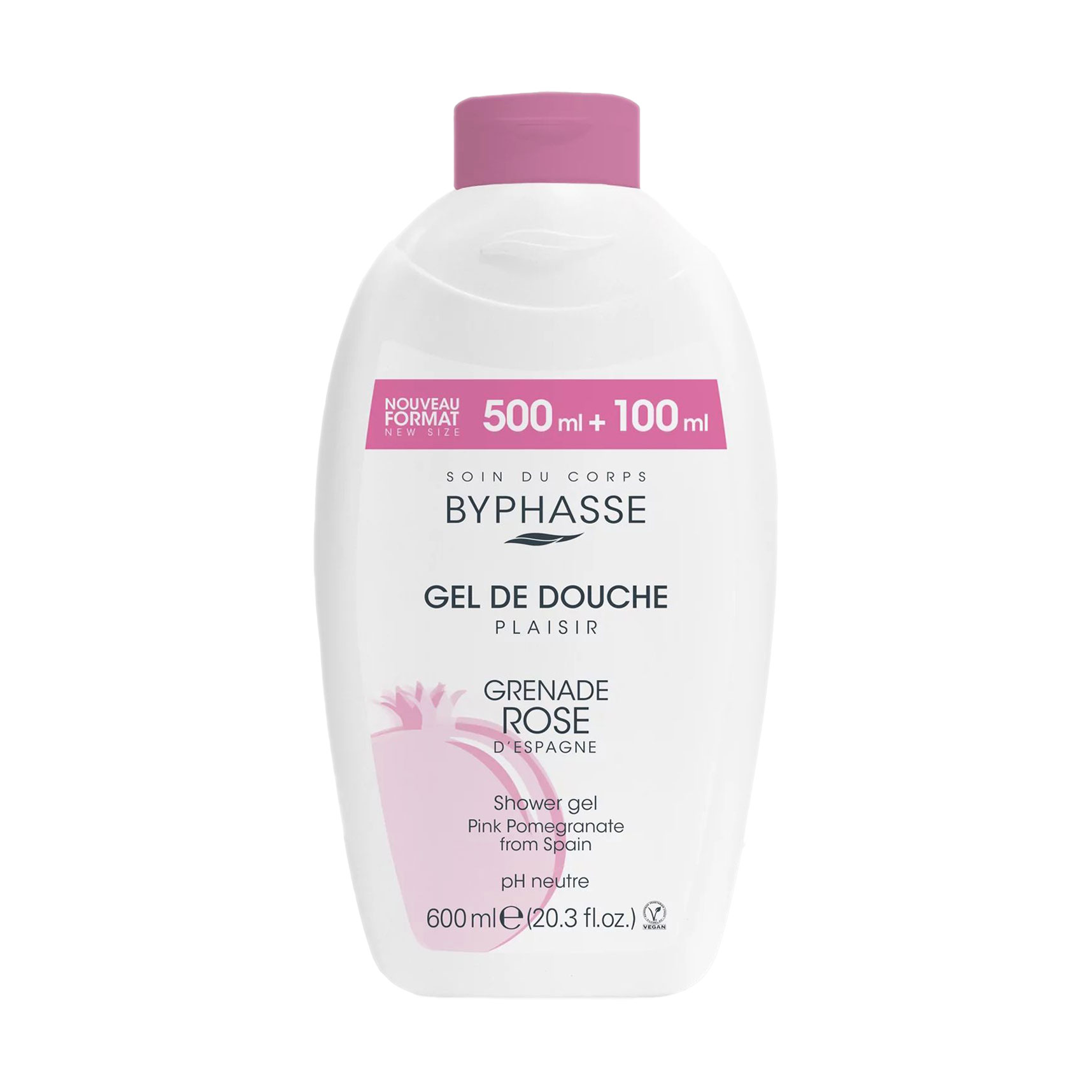 

Уцінка! Гель для душу Byphasse Plaisir Shower Gel Рожевий гранат, 600 мл