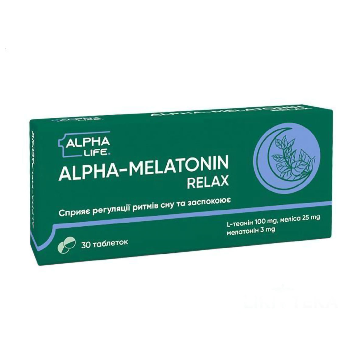 

Альфа-Мелатонін Релакс Alpha Life Alpha-Melatonin Relax, 30 таблеток