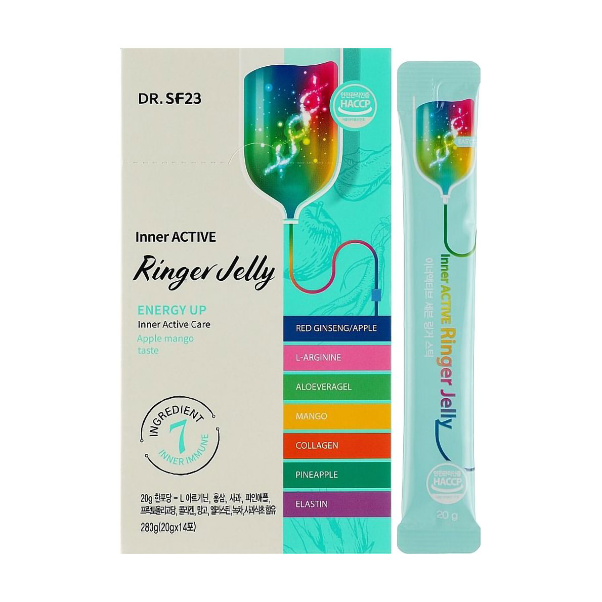 

Уцінка! Їстівне колагенове желе для активного життя Skinfactory Inner Active Ringer Jelly в стіках, 14*20 г