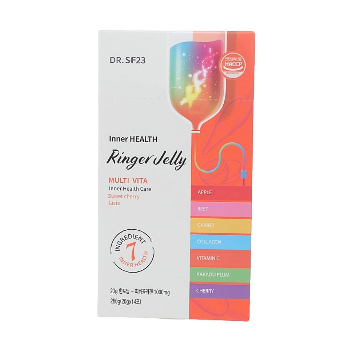 

Їстівне колагенове желе з мультивітаміном Skinfactory Inner Health Ringer Jelly в стіках, 14*20 г