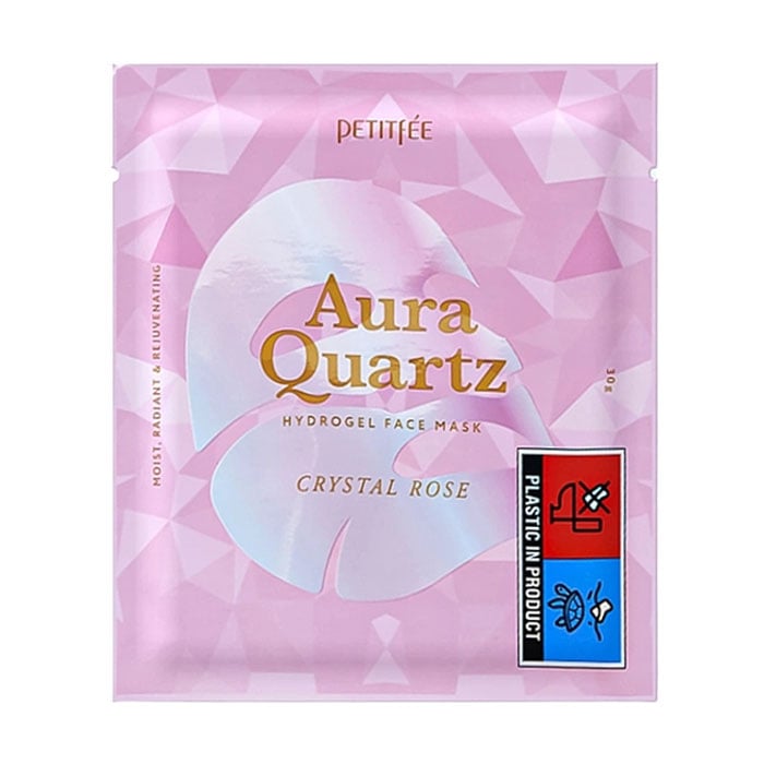 

Уцінка! Гідрогелева маска для обличчя Petitfee & Koelf Aura Quartz Hydrogel Face Mask Crystal Rose з екстрактом перлів та трояндою, 30 г