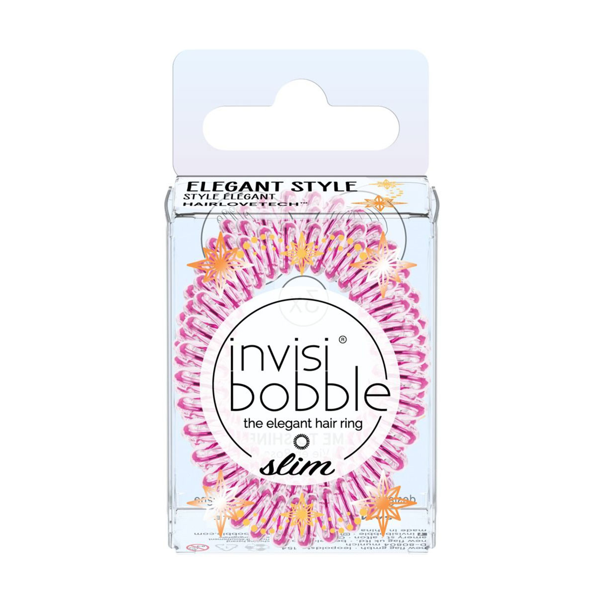 

Резинка-браслет для волосся Invisibobble Slim Time To Shine La Vie En Rose, 3 шт