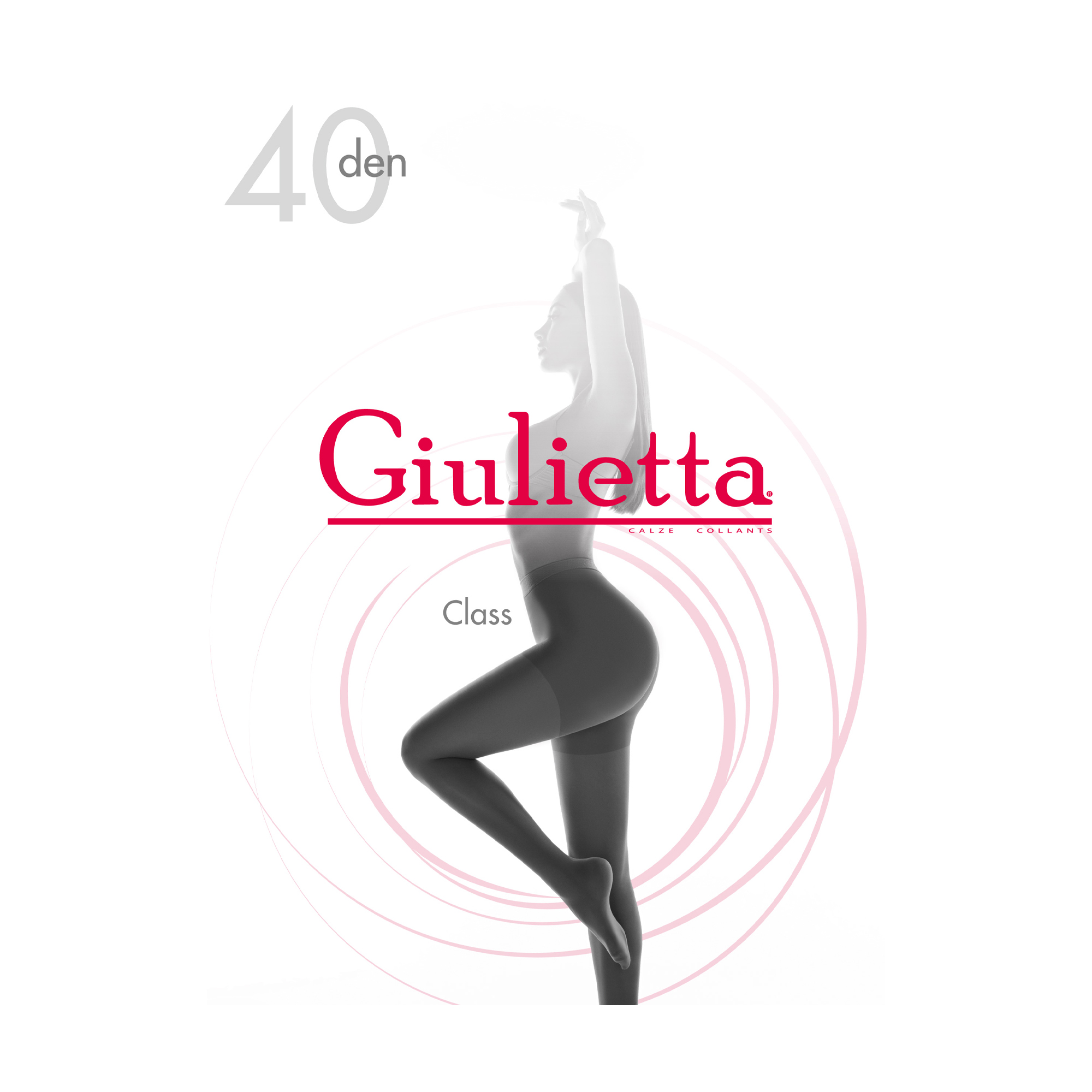 Колготки жіночі Giulietta Calze Collants Class 40 DEN Nero з шортиками, розмір 4