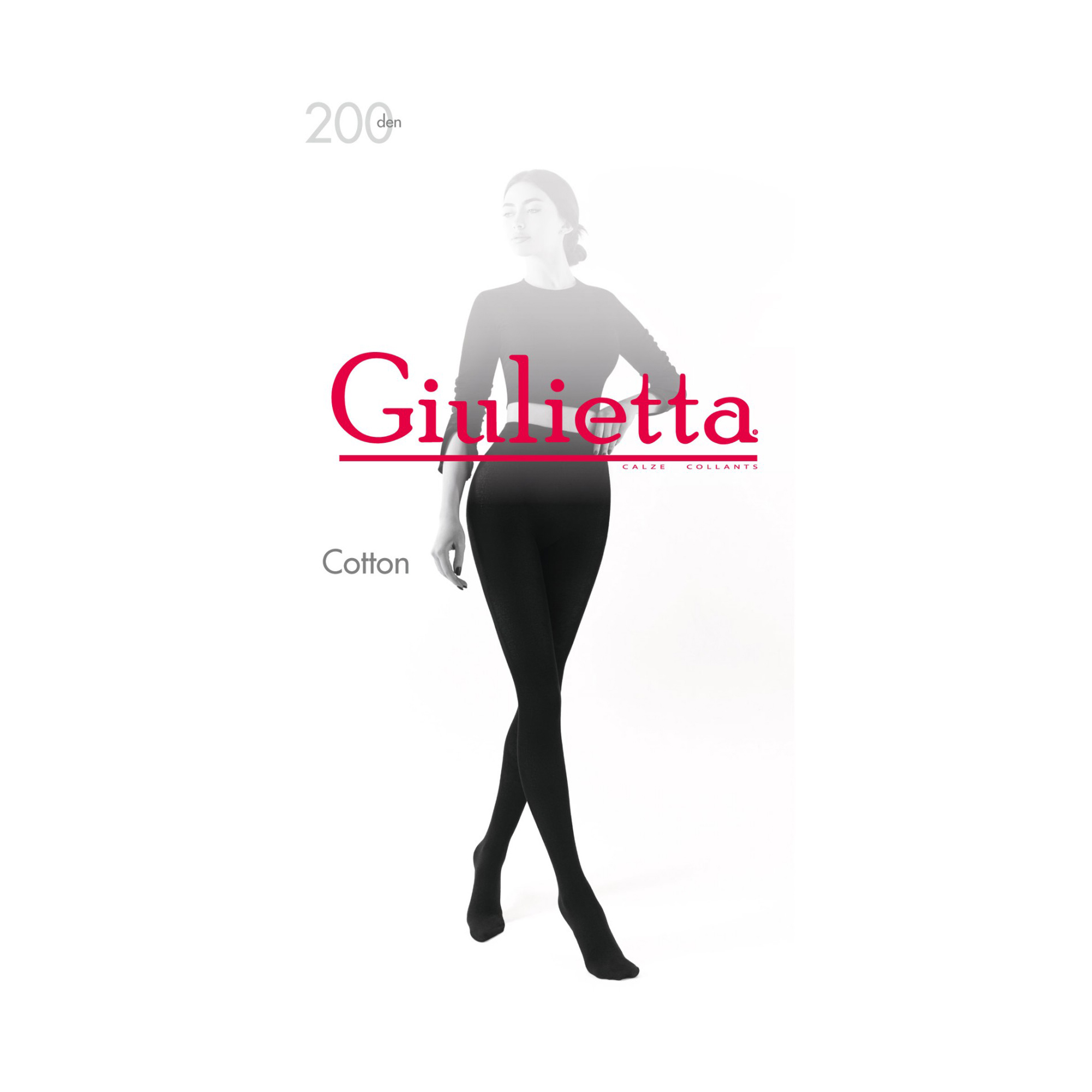 

Колготки жіночі Giulietta Calze Collants Cotton 200 DEN Nero розмір 2