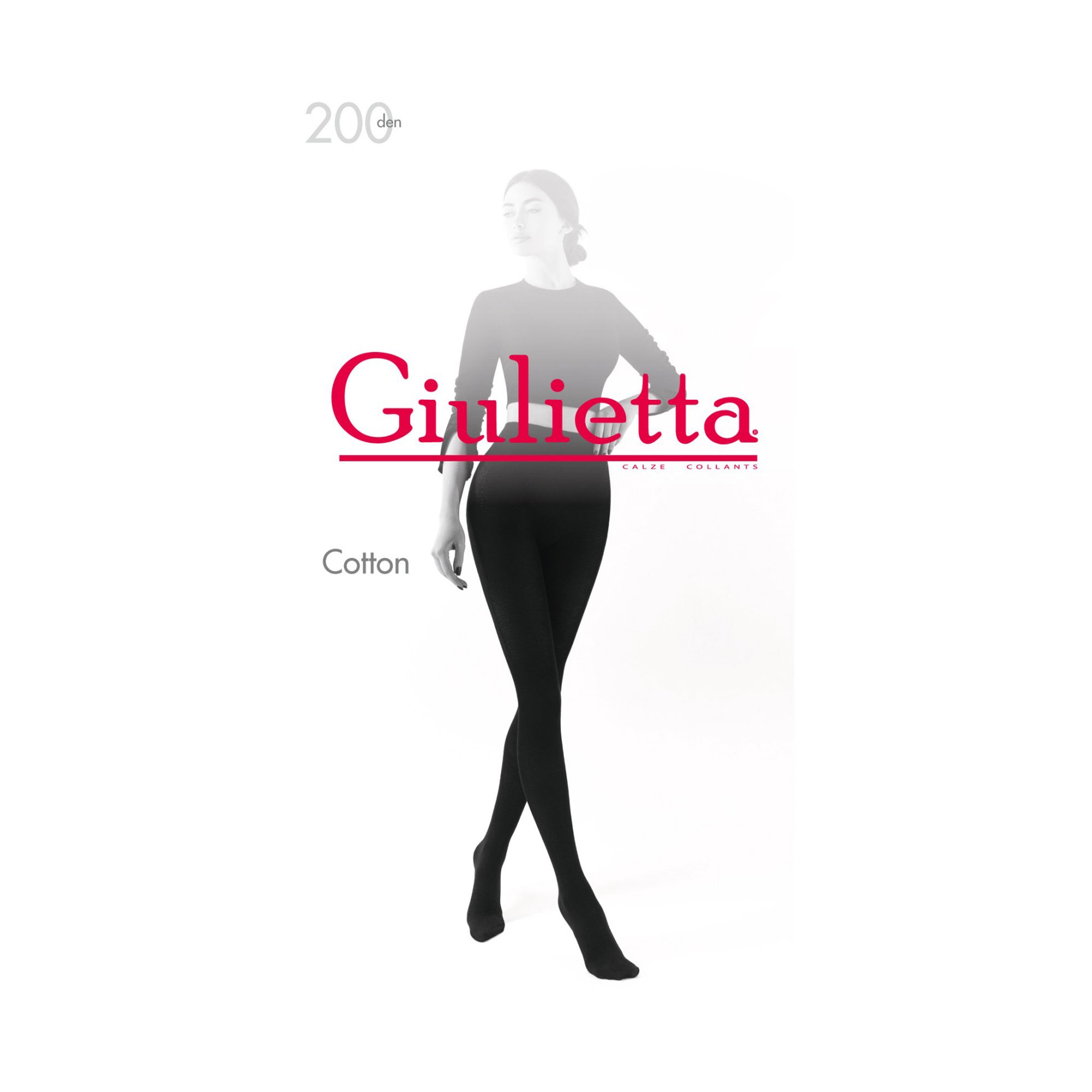 

Колготки жіночі Giulietta Calze Collants Cotton 200 DEN Nero розмір 3