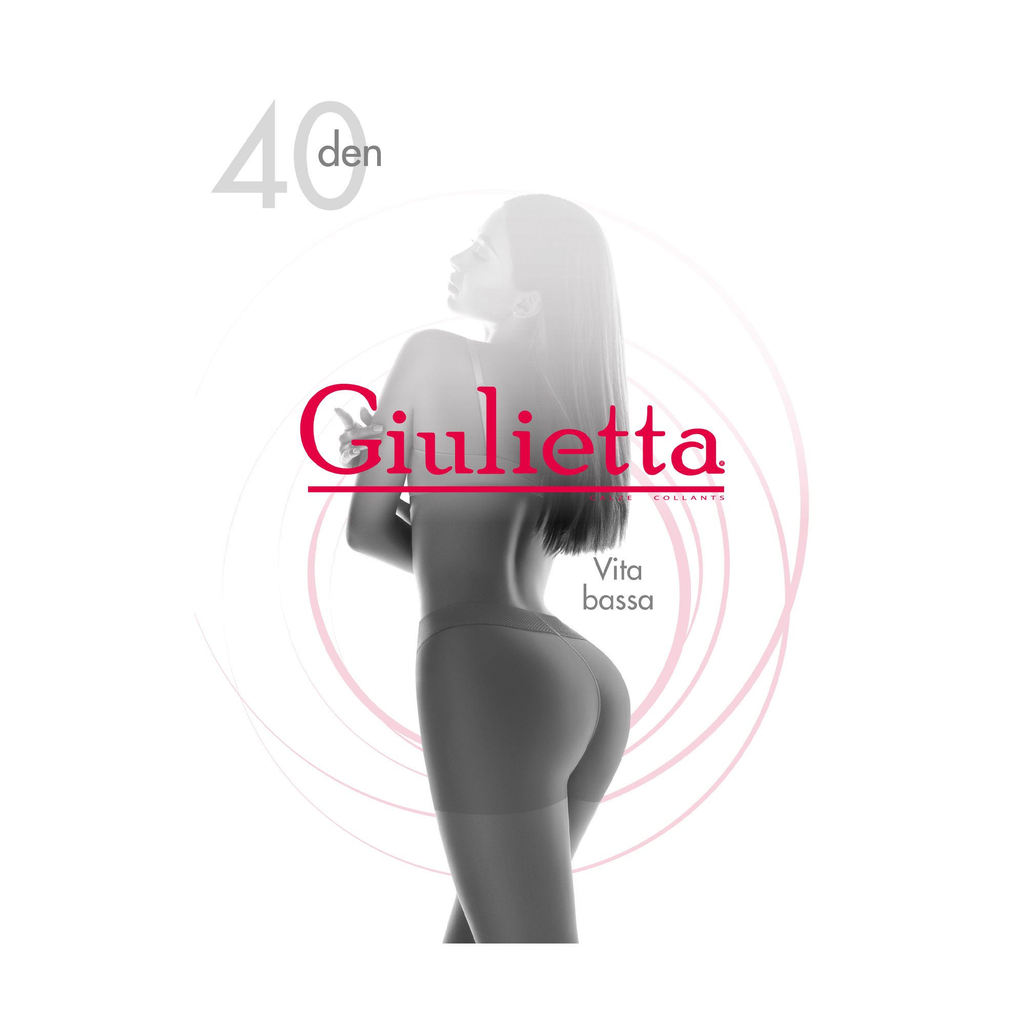 

Колготки жіночі Giulietta Calze Collants Vita Bassa з шортиками, 40 DEN, Glace, розмір 2