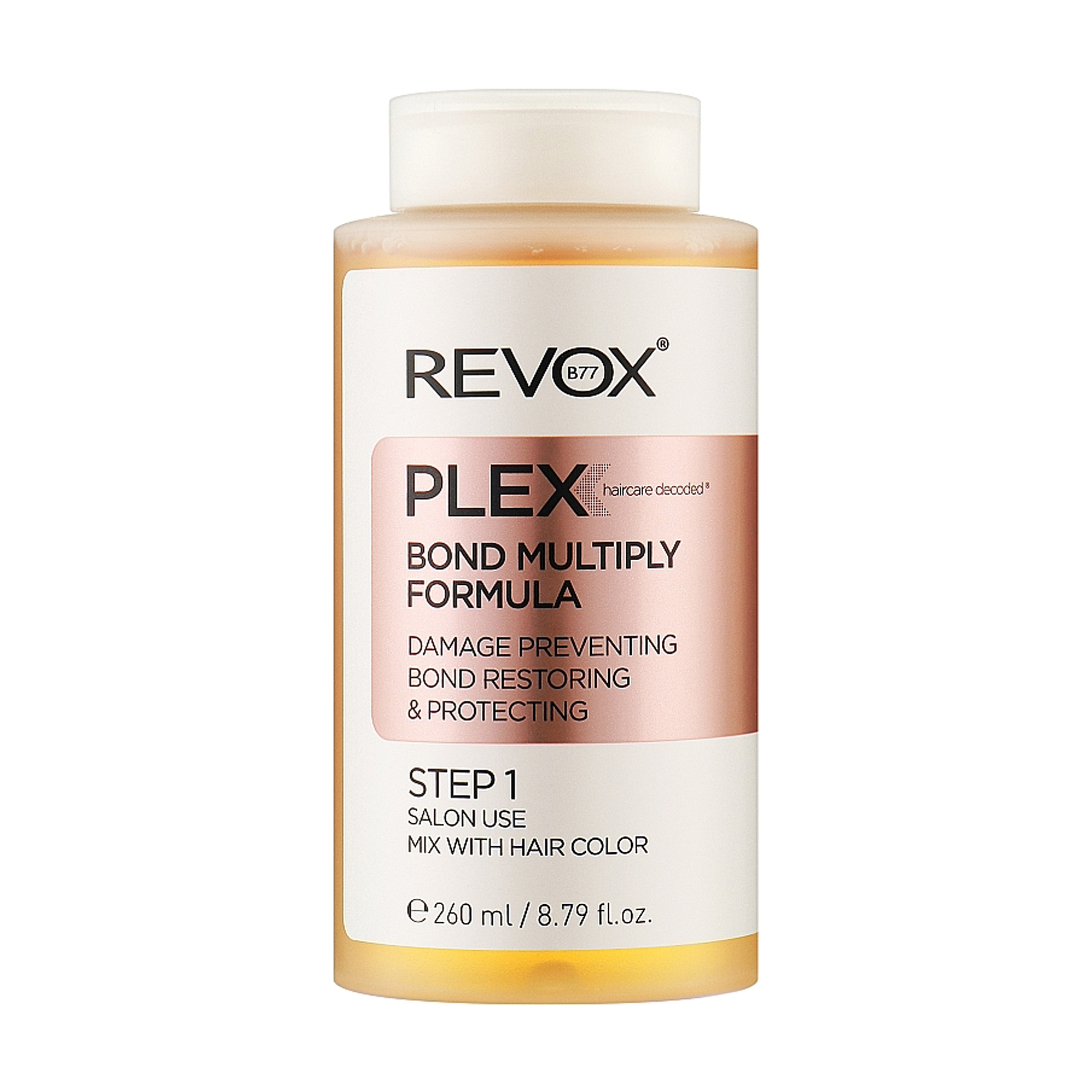 

Засіб Revox B77 Plex Bond Multiply Formula Step 1 для професійного відновлення волосся, 260 мл
