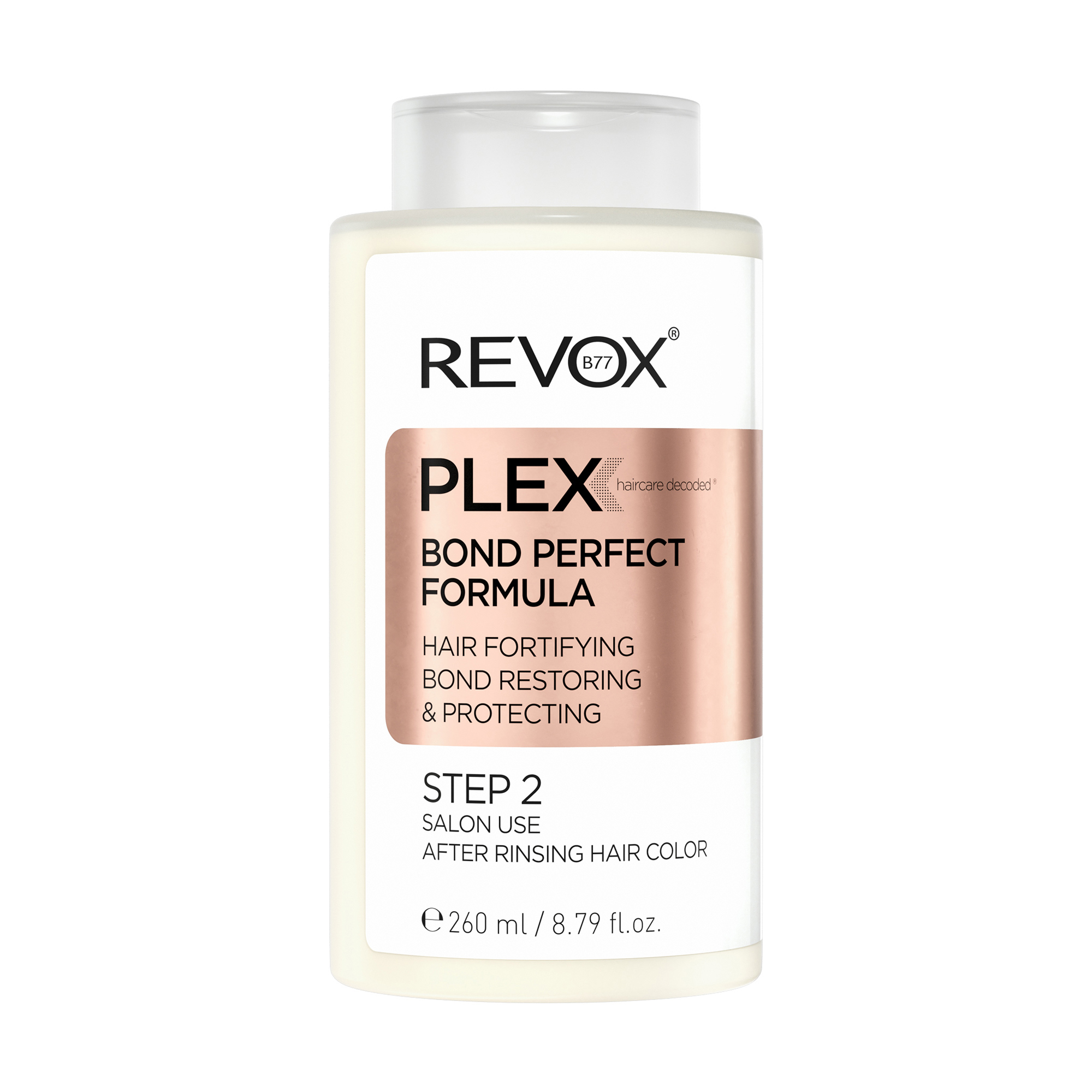 

Засіб Revox B77 Plex Bond Perfect Formula Step 2 для професійного відновлення волосся, 260 мл