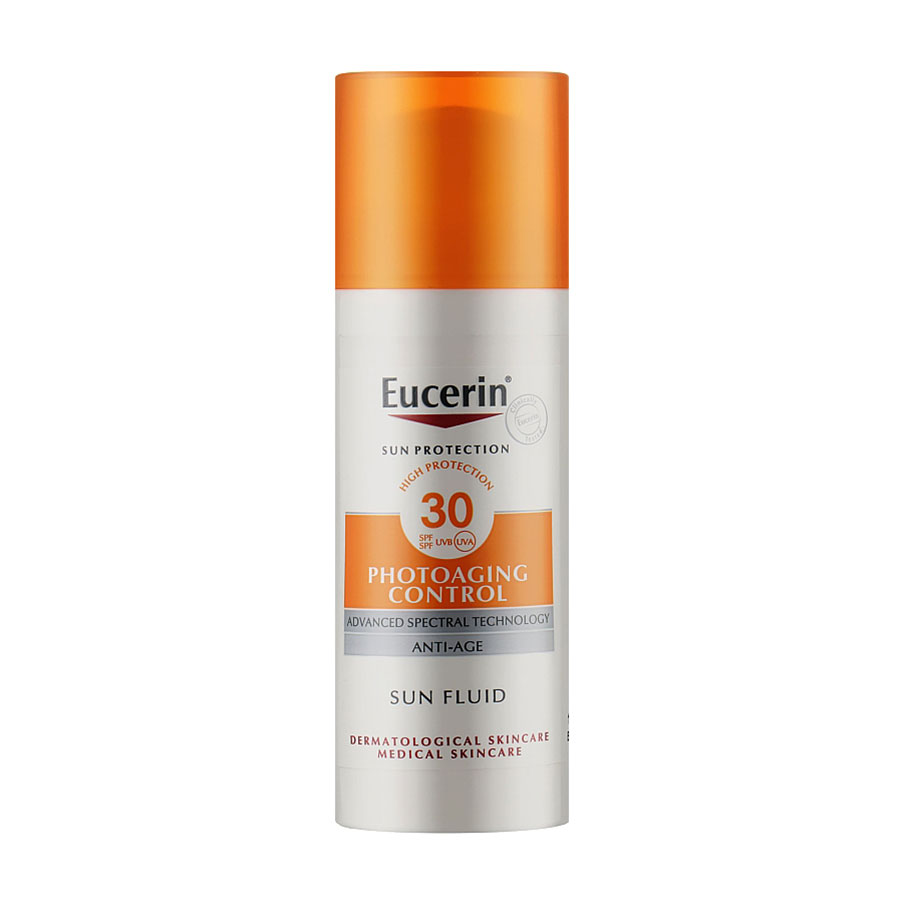 

Уцінка! Антивіковий сонцезахисний флюїд для обличчя Eucerin Sun Protection Photoaging Control Sun Fluid SPF 30, 50 мл