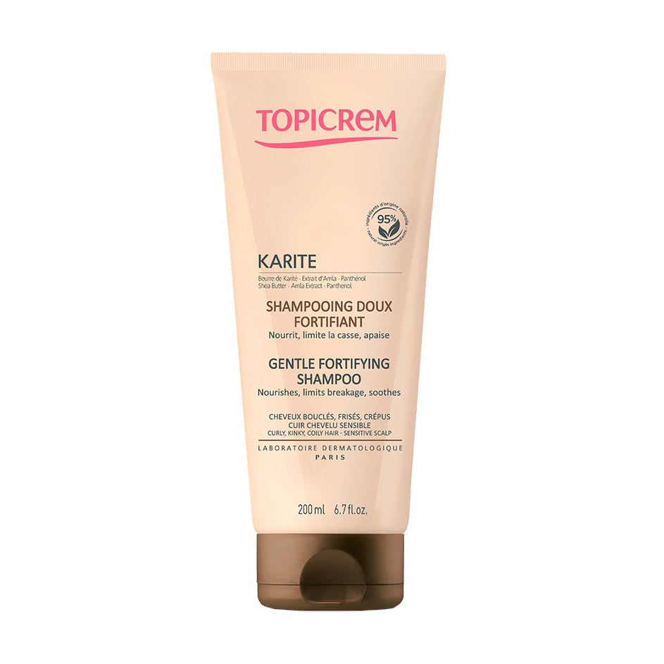 М'який зміцнювальний шампунь Topicrem Karite Gentle Fortifying Shampoo для кучерявого волосся, 200 мл