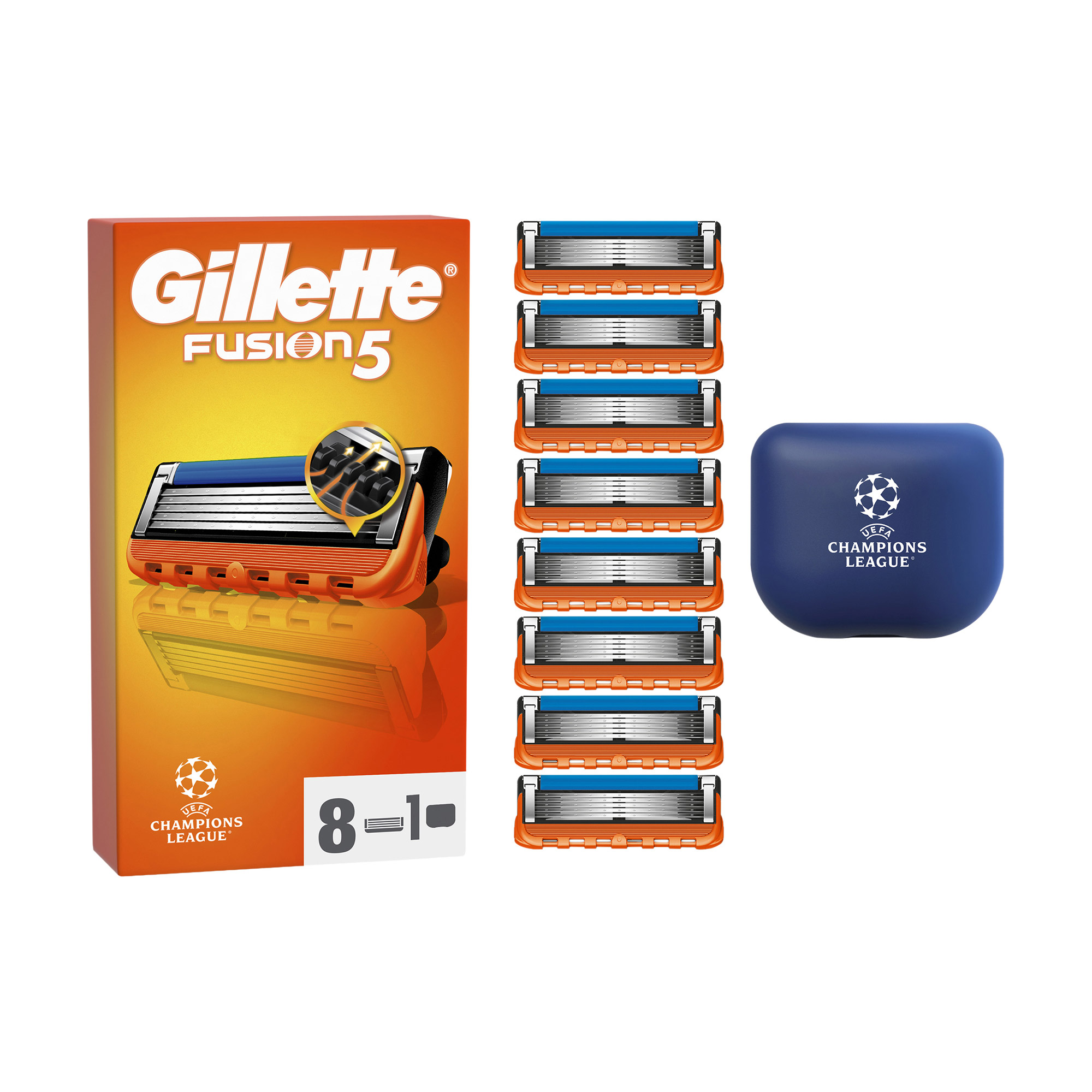 

Змінні картриджі для гоління чоловічі (леза) Gillette Fusion5, 8 шт
