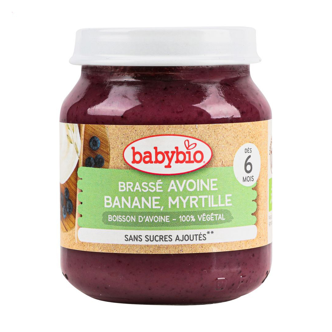 

Уцінка! Дитячий десерт Babybio з вівсяного молока, з бананом та чорницею, від 6 місяців, 130 г