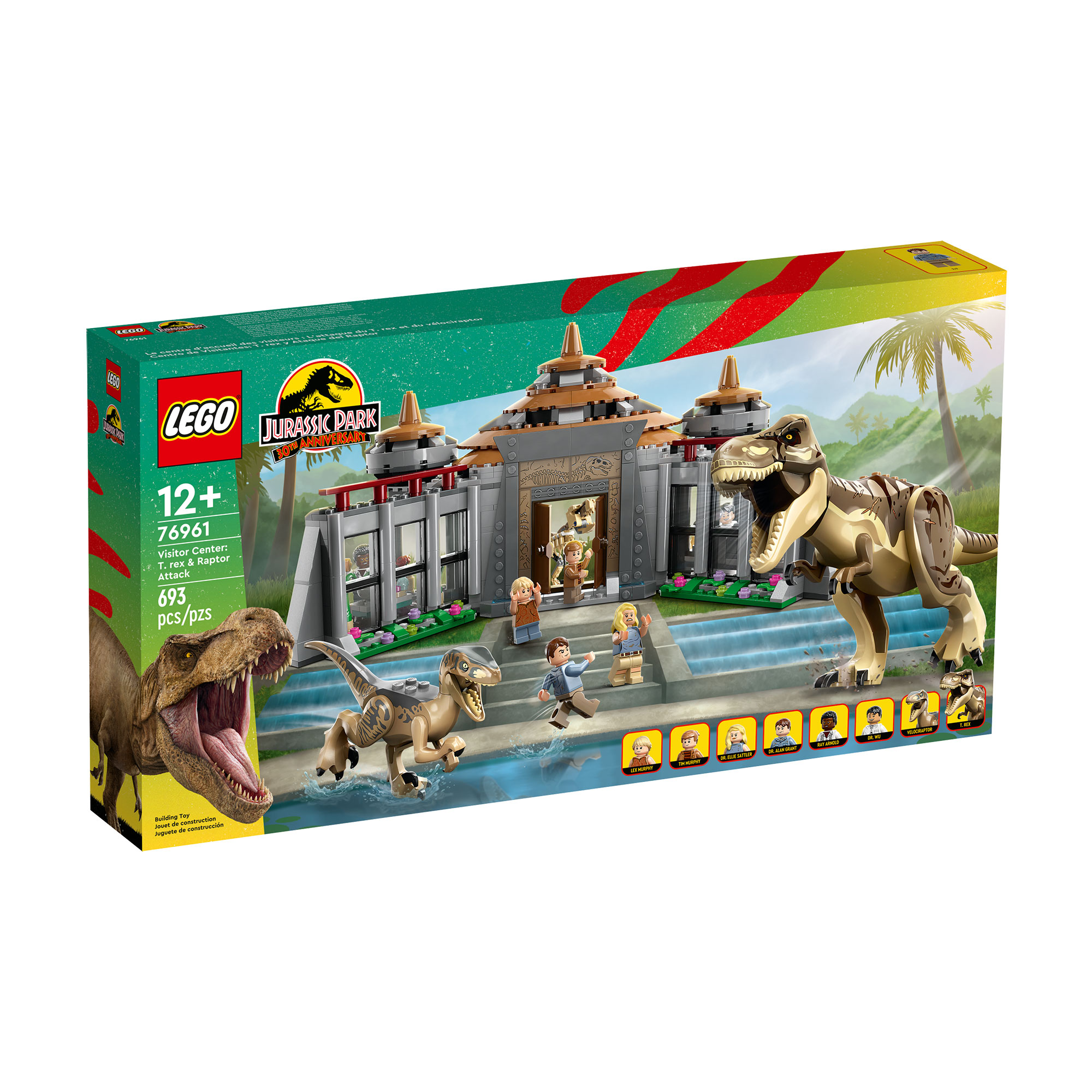 

Конструктор LEGO Jurassic Park Центр відвідувачів: Атака тиранозавра й раптора, 693 деталі, від 12 років (76961)