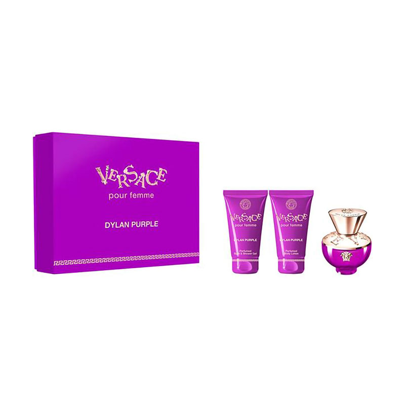 

Парфумований набір жіночий Versace Pour Femme Dylan Purple (парфумована вода, 50 мл + лосьйон для тіла, 50 мл + гель для душу, 50 мл)