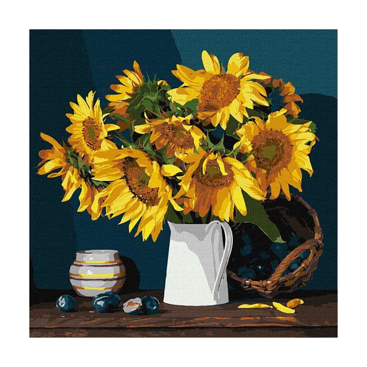 

Картина за номерами Ideyka Яскраві соняшники, 40*40 см (KHO2865)