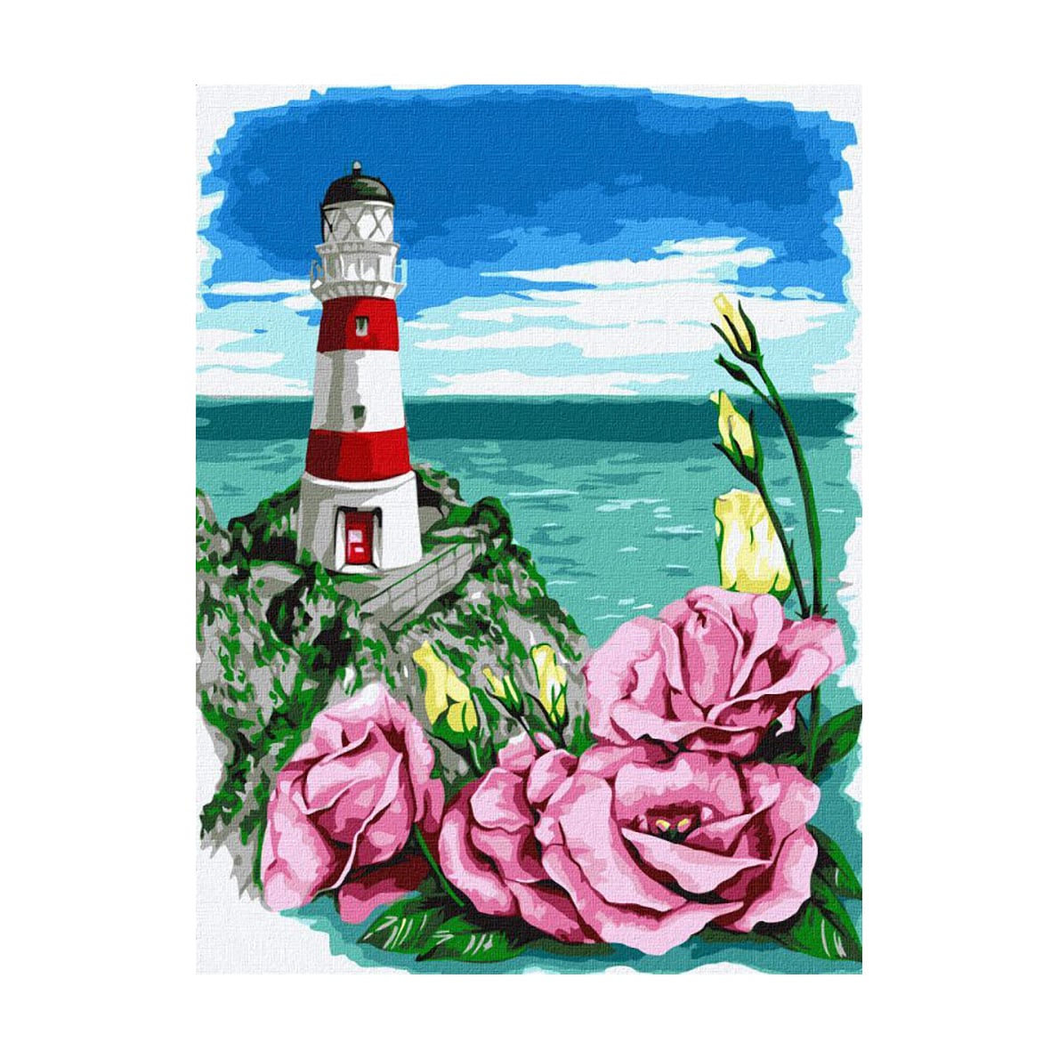 

Картина за номерами Ideyka Маяк з еустомами, 30*40 см (KHO5072)