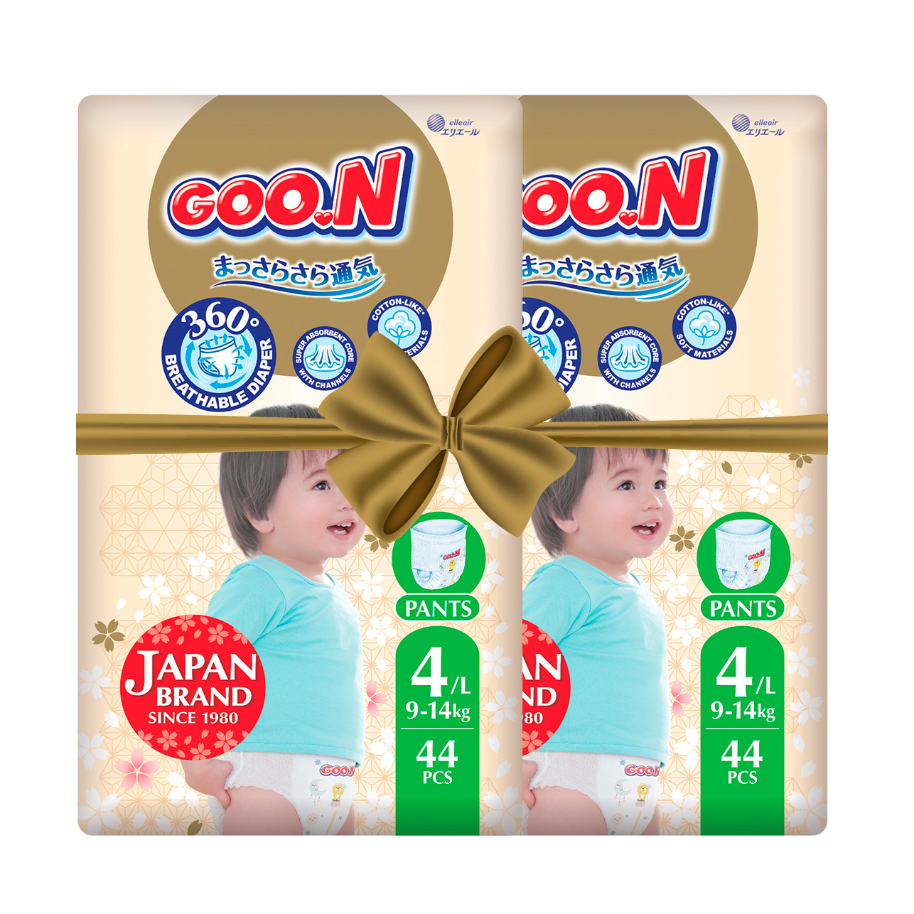 

Уцінка! Підгузки-трусики Goo.N Premium Soft розмір 4 (9-14 кг), унісекс, 88 шт (44+44)