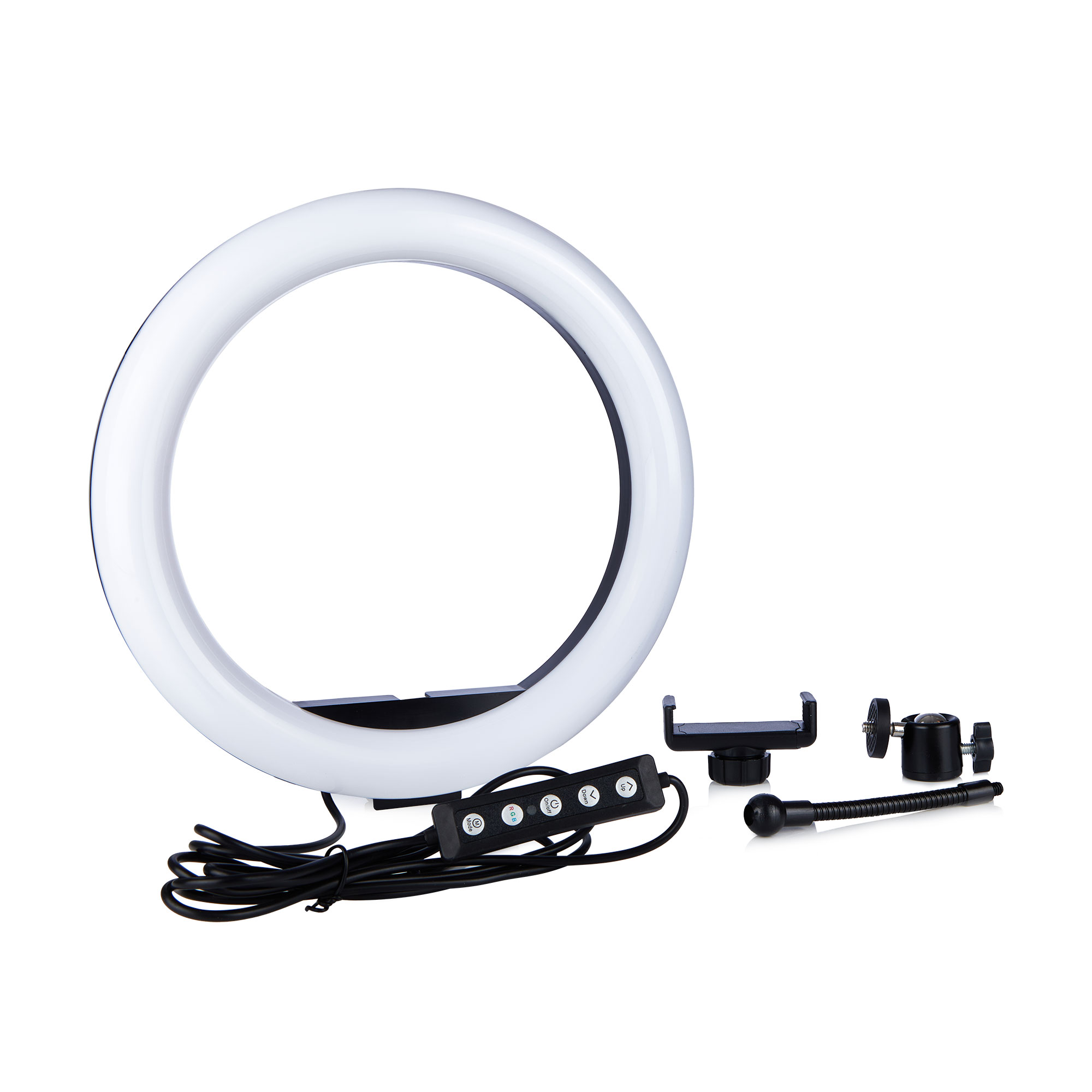 

Кільцева лампа Fill Light RGB LED MJ26 із тримачем для телефону, 26 см