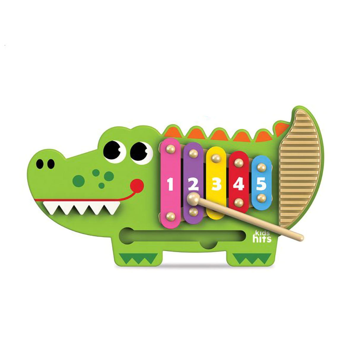 

Дерев'яна іграшка Kids Hits Wooden Croco Xylophone, від 1.5 року, 32.7*22.6*3.4 см (KH20/018)