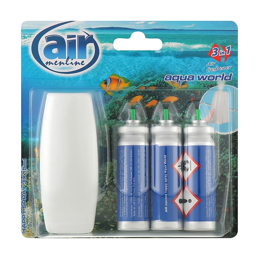 

Освіжувач повітря Air Menline Aqua World (диспенсер, 1 шт + аплікатор, 3*15 мл)