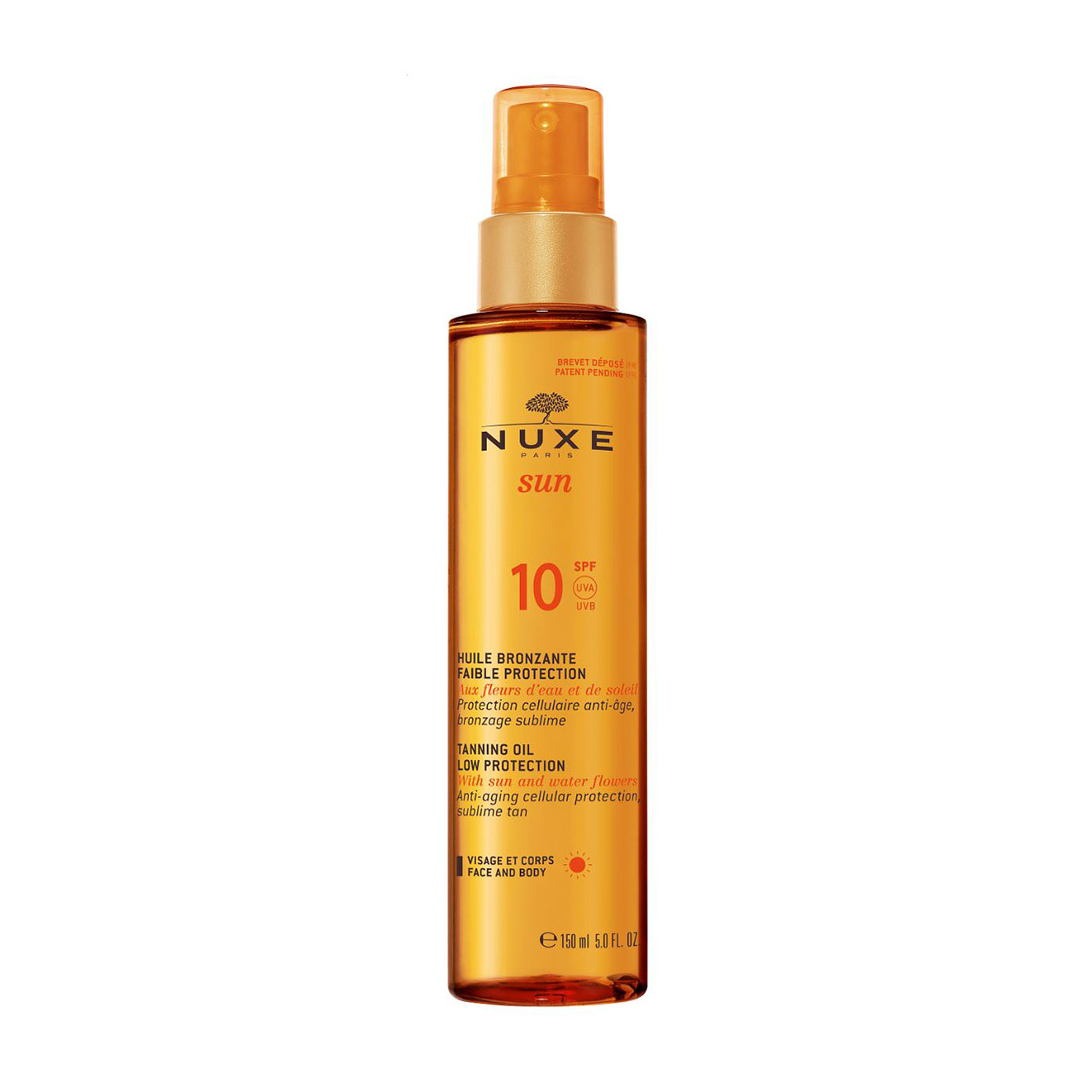 

Уцінка! Бронзувальна олія для тіла та обличчя Nuxe Tanning Sun Oil SPF10, 150 мл